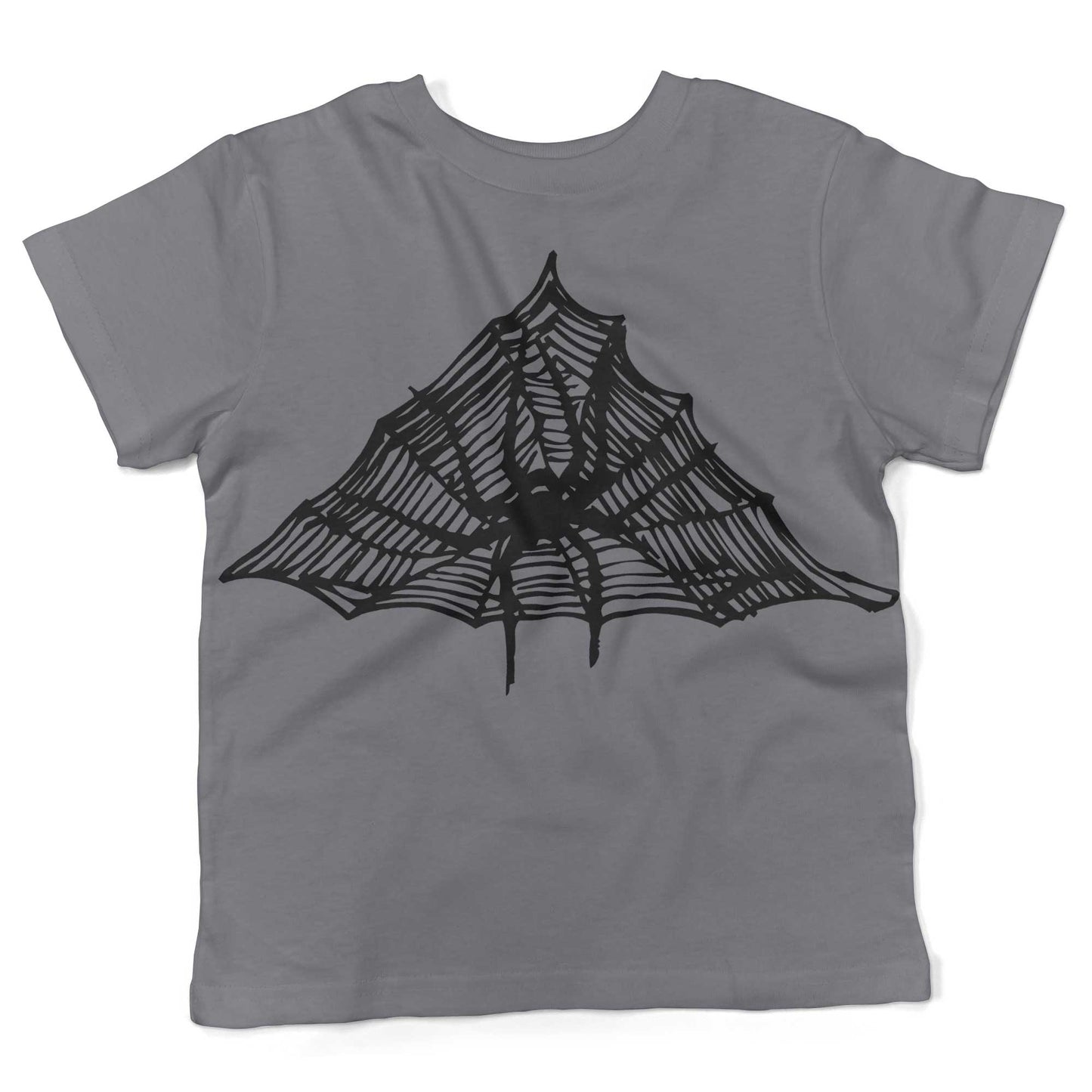 Spiderweb Toddler Shirt-Slate-2T