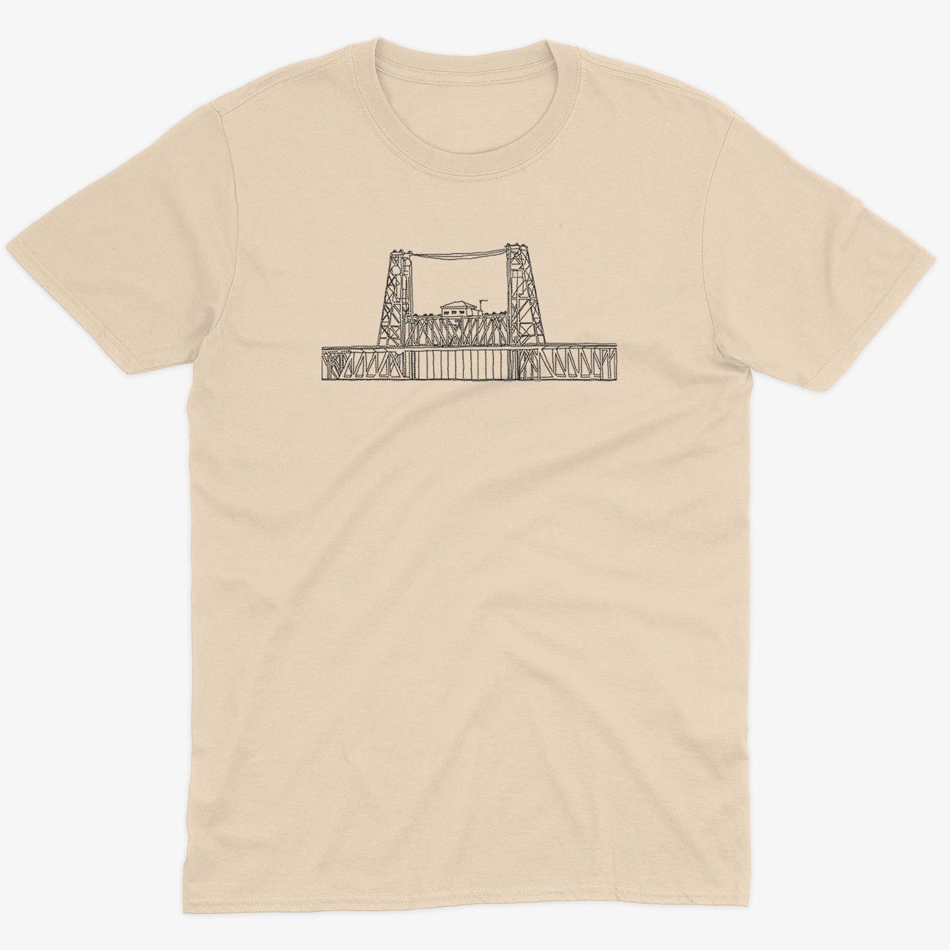 Steel Bridge Unisex Or Women's Cotton T-shirt-Organic Natural-Unisex