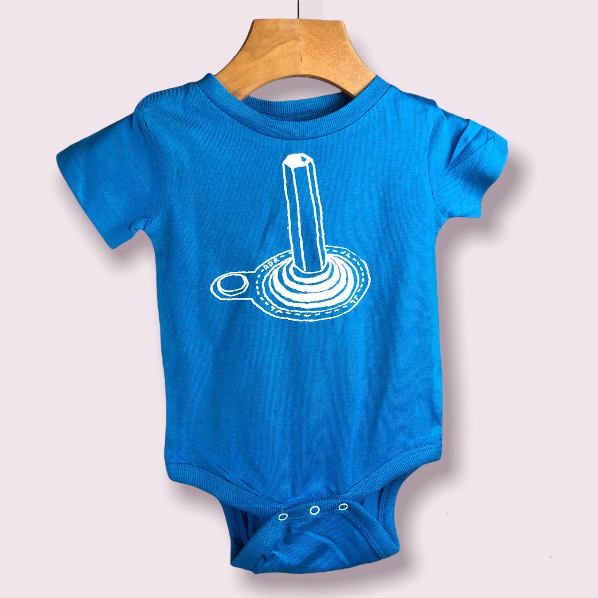 Baby Controller Blue Crewneck Bodysuit-