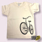 Bike printed on organic toddler shirt