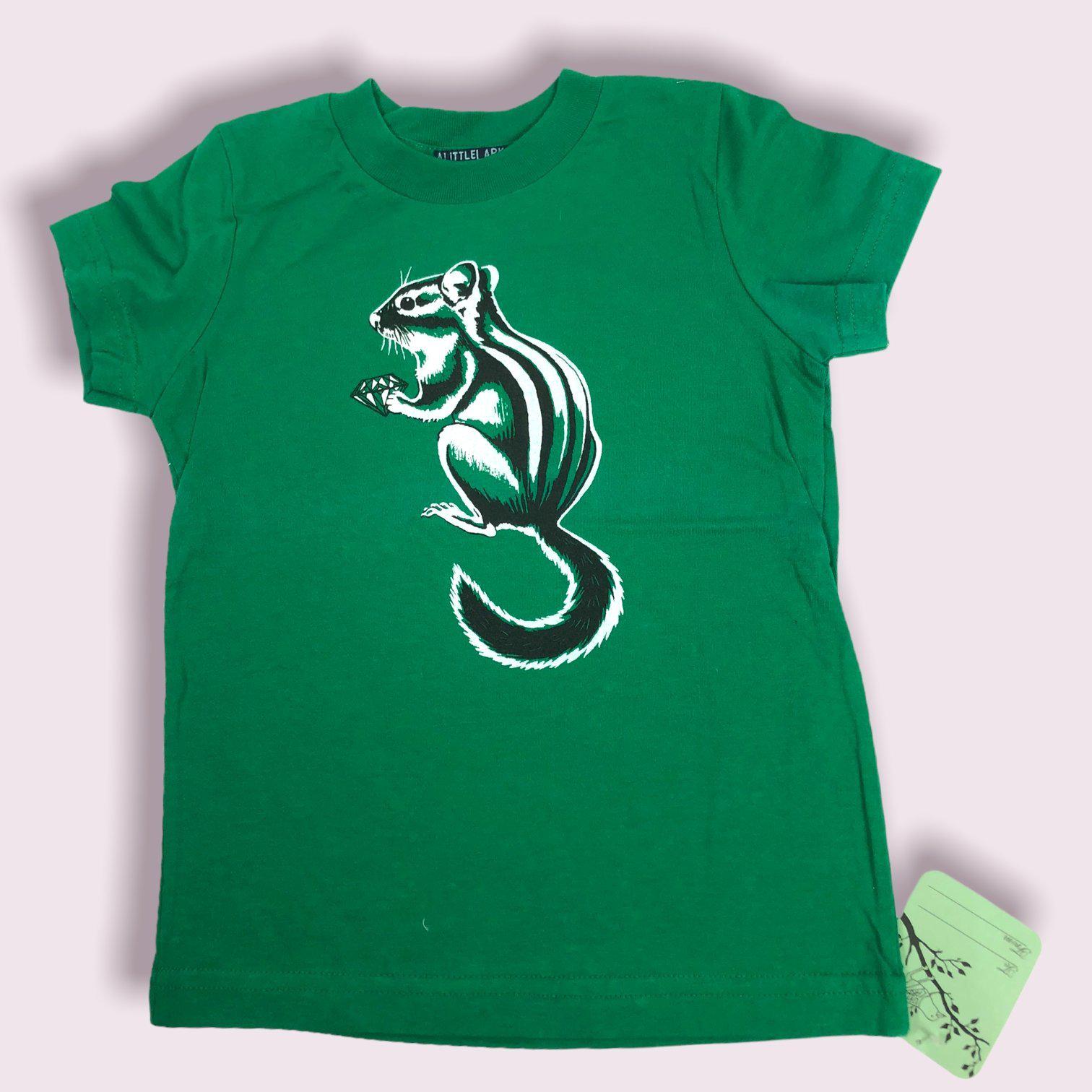 Chipmunk Kelly Green Toddler T-shirt-Baby & Toddler Tops-