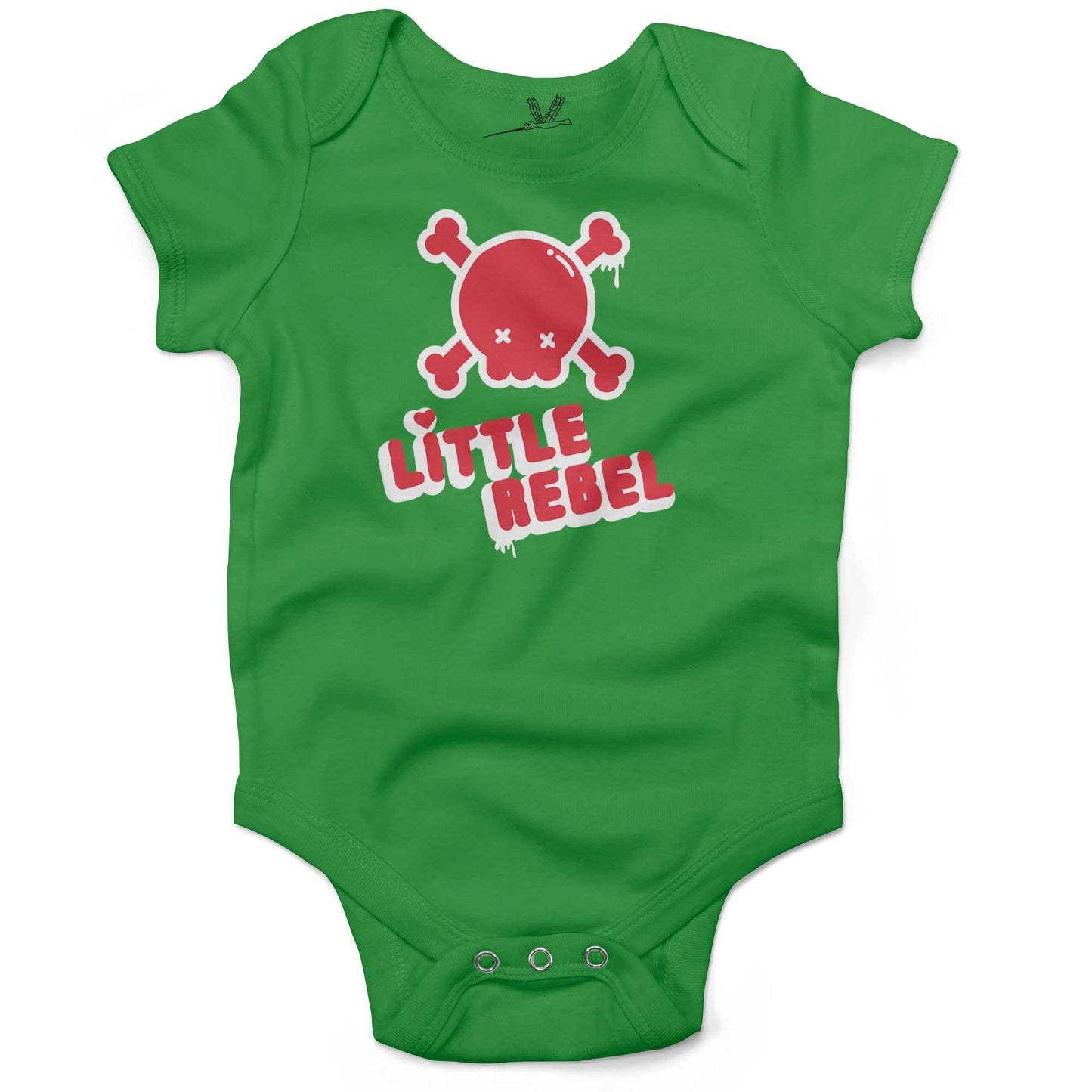Little Rebel Infant Bodysuit or Raglan Baby Tee-Grass Green-3-6 months