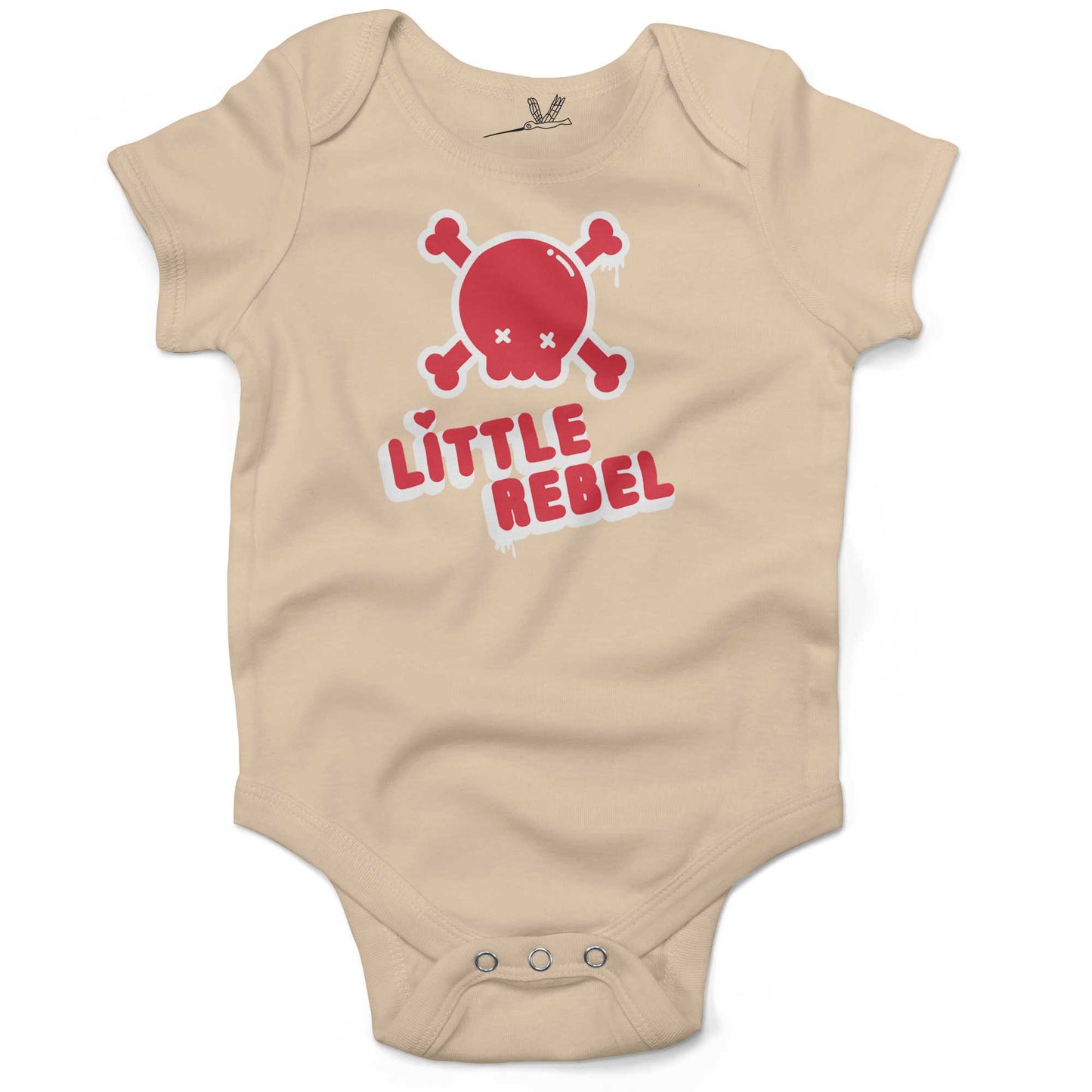 Little Rebel Infant Bodysuit or Raglan Baby Tee-Organic Natural-3-6 months
