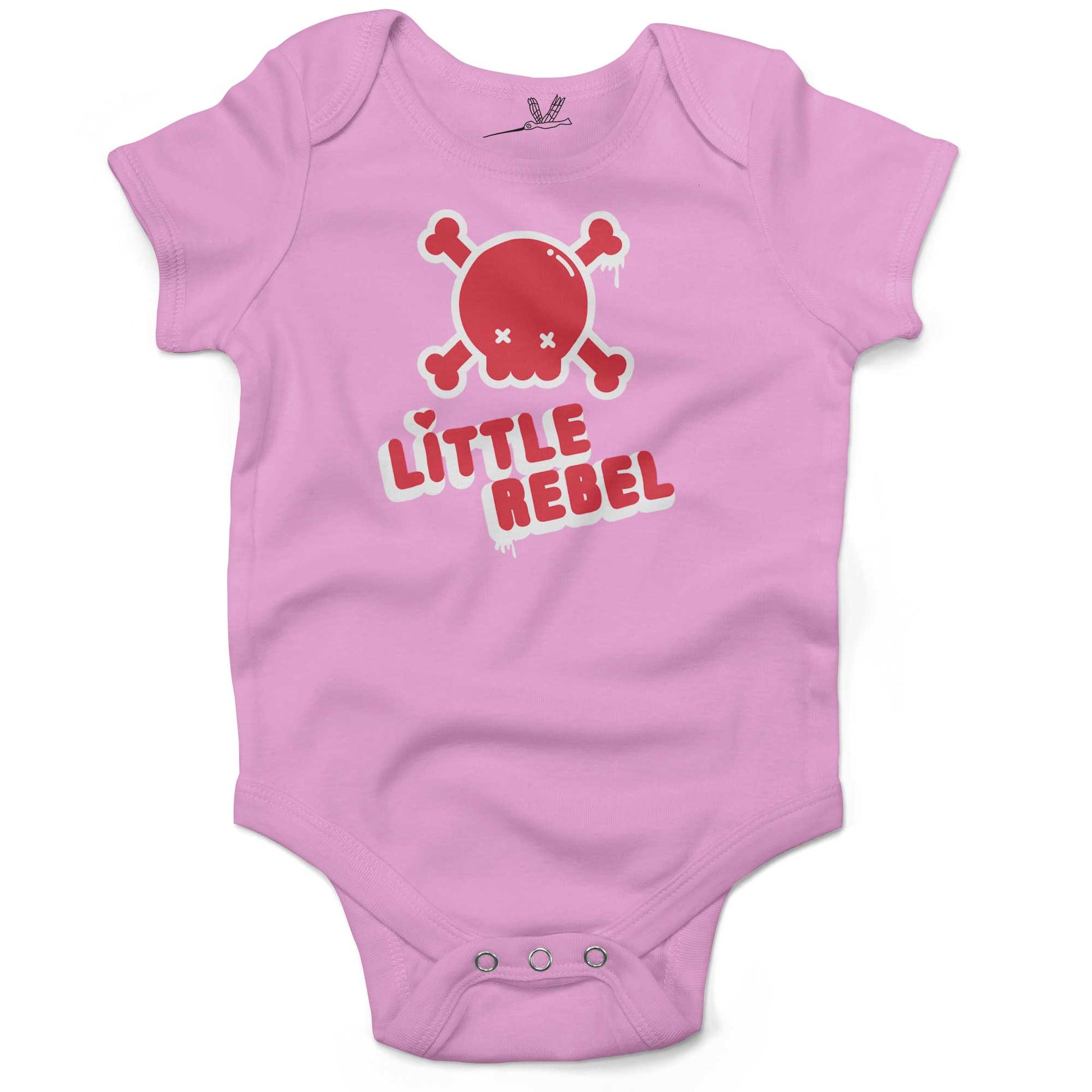 Little Rebel Infant Bodysuit or Raglan Baby Tee-Organic Pink-3-6 months