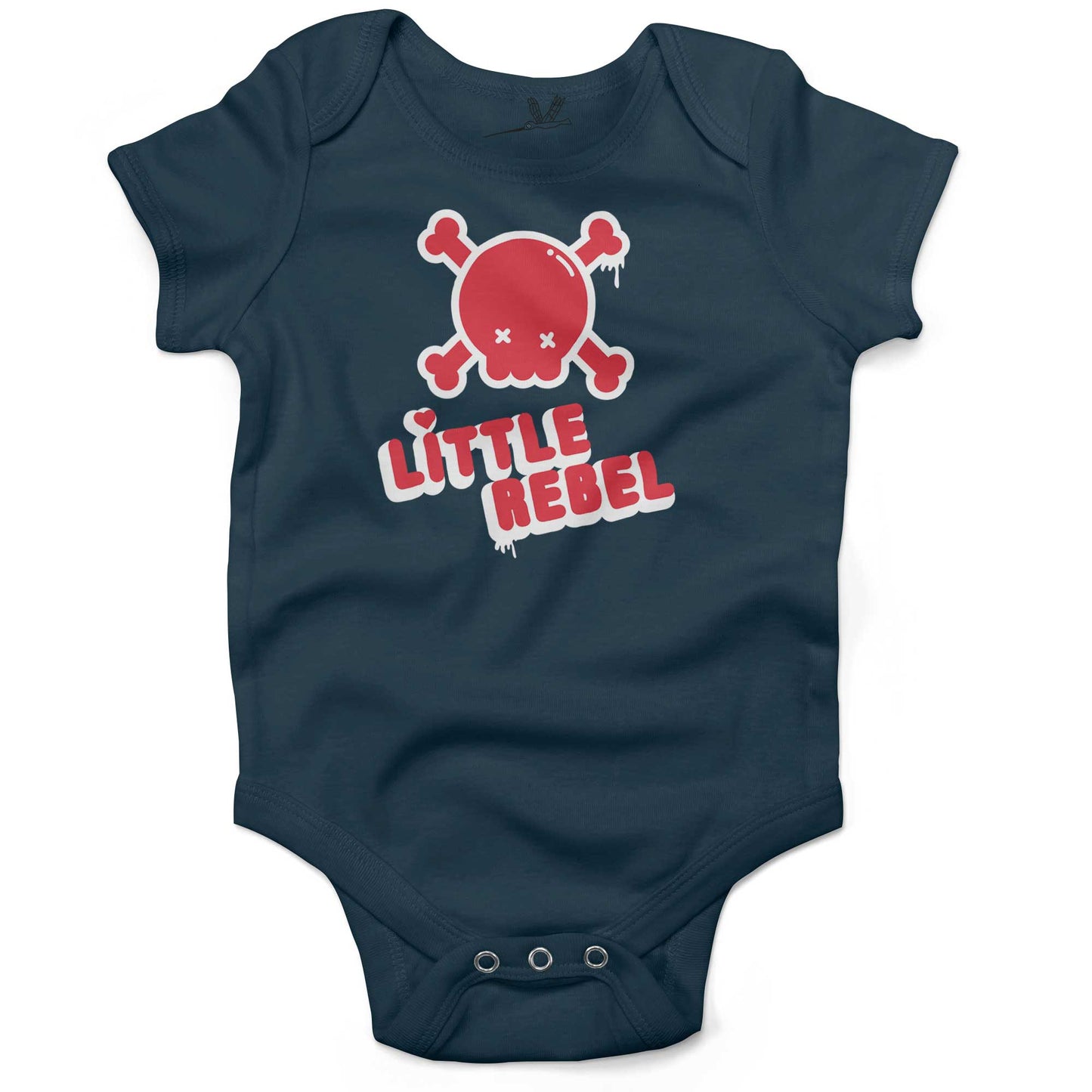 Little Rebel Infant Bodysuit or Raglan Baby Tee-Organic Pacific Blue-3-6 months