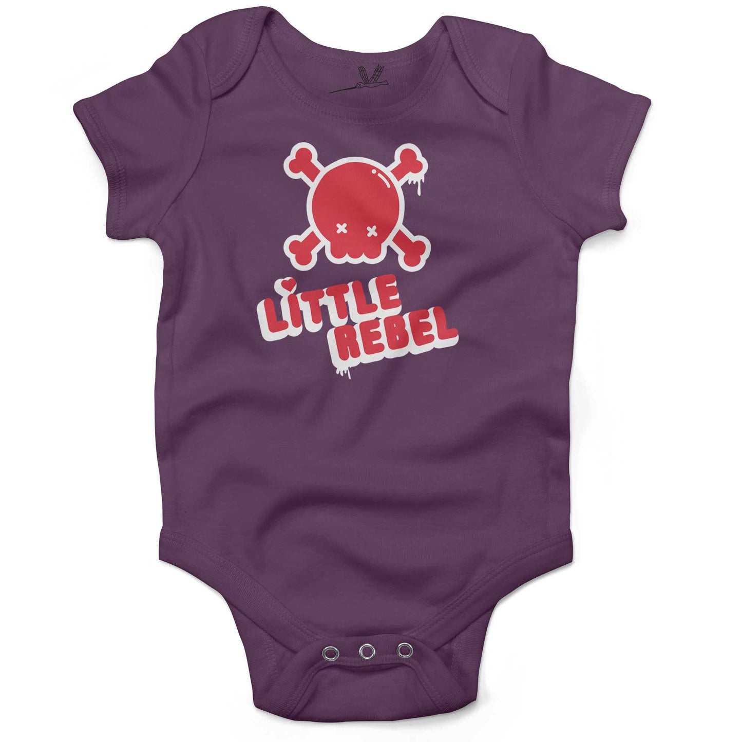 Little Rebel Infant Bodysuit or Raglan Baby Tee-Organic Purple-3-6 months