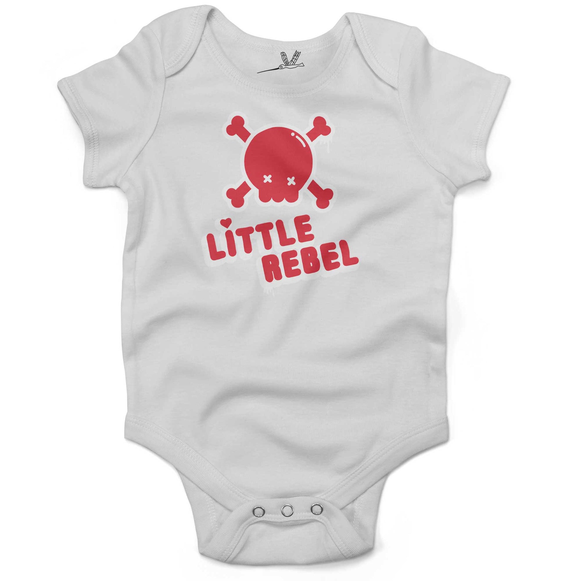 Little Rebel Infant Bodysuit or Raglan Baby Tee-White-3-6 months