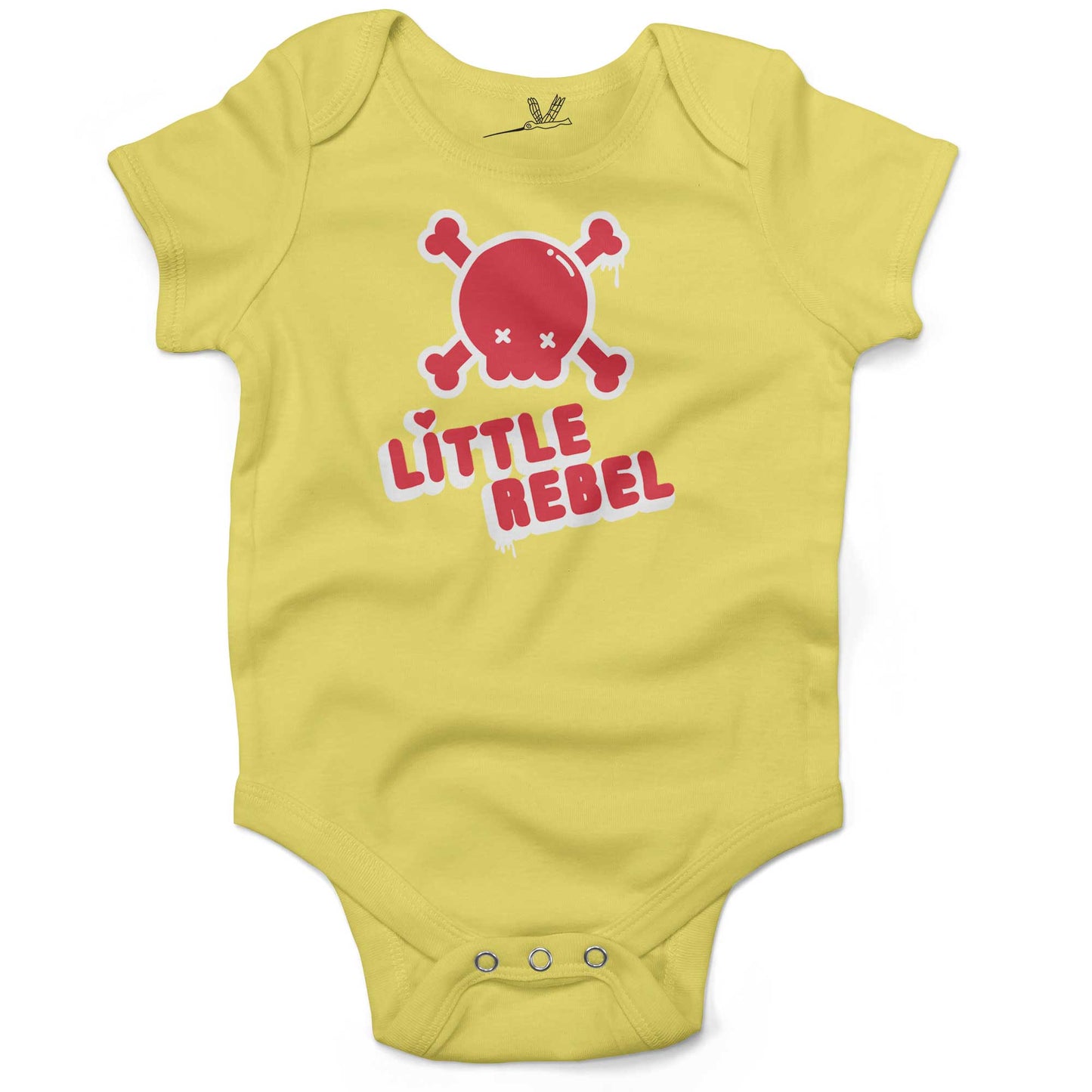 Little Rebel Infant Bodysuit or Raglan Baby Tee-Yellow-3-6 months