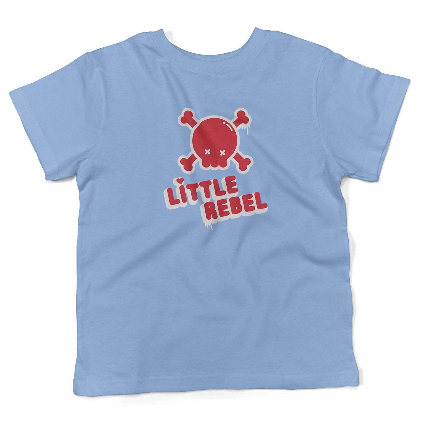 Little Rebel Toddler Shirt-Organic Baby Blue-2T