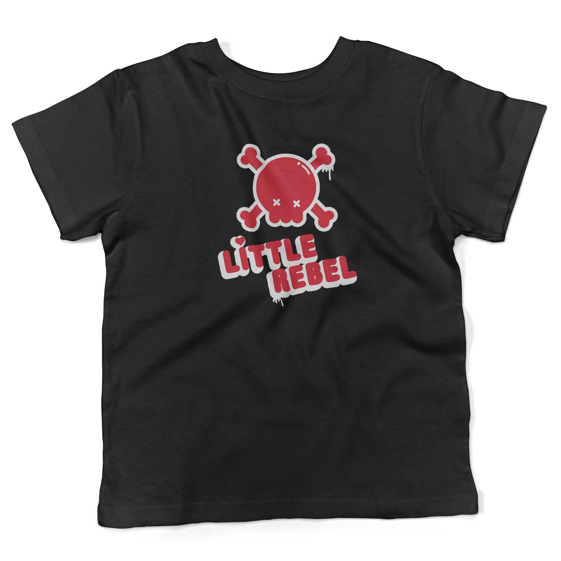 Little Rebel Toddler Shirt-Organic Black-2T
