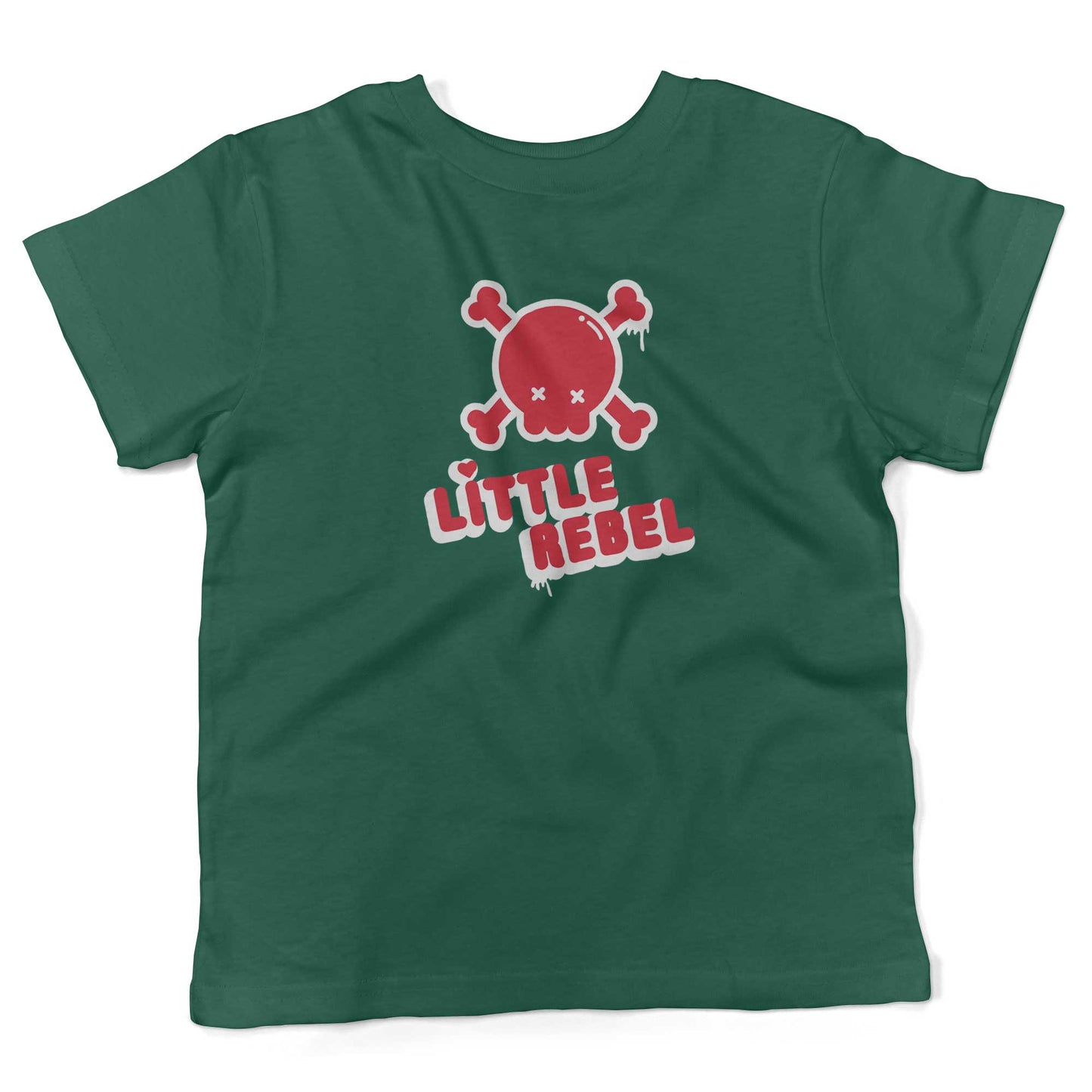 Little Rebel Toddler Shirt-Kelly Green-2T