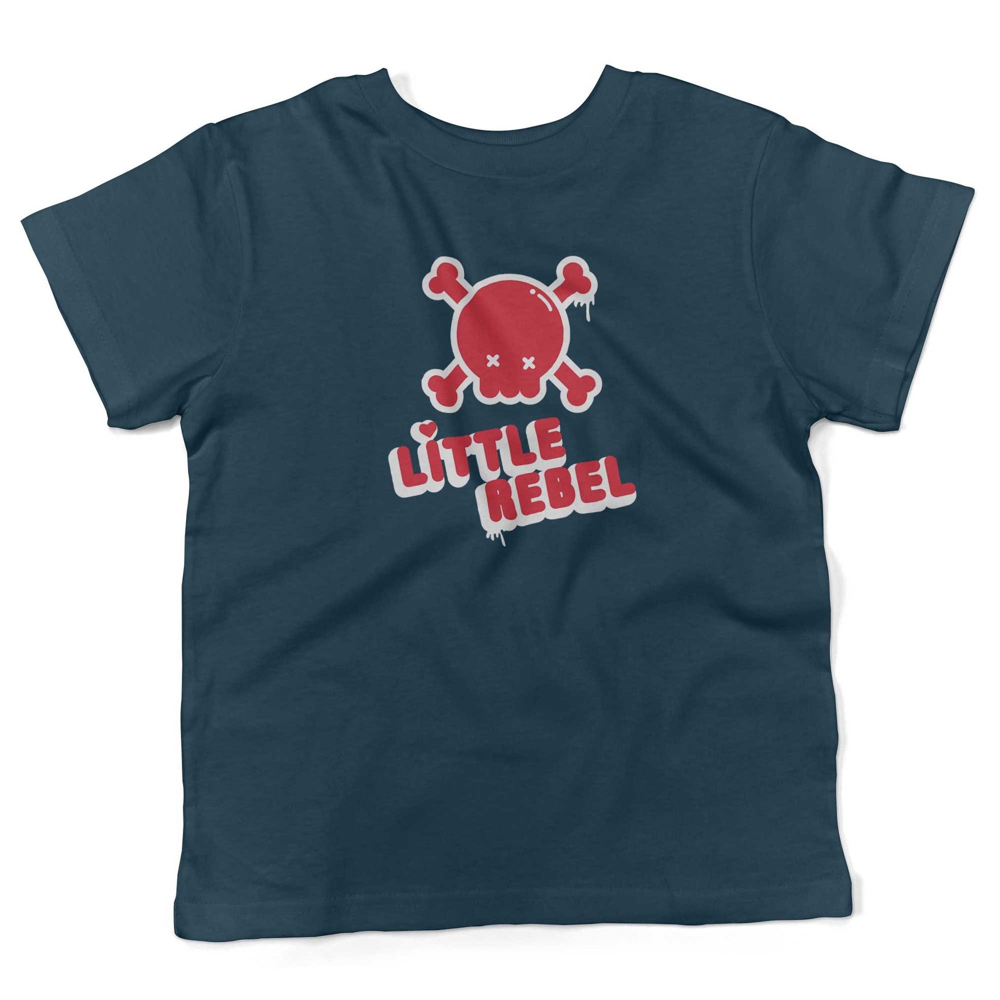 Little Rebel Toddler Shirt-Organic Pacific Blue-2T