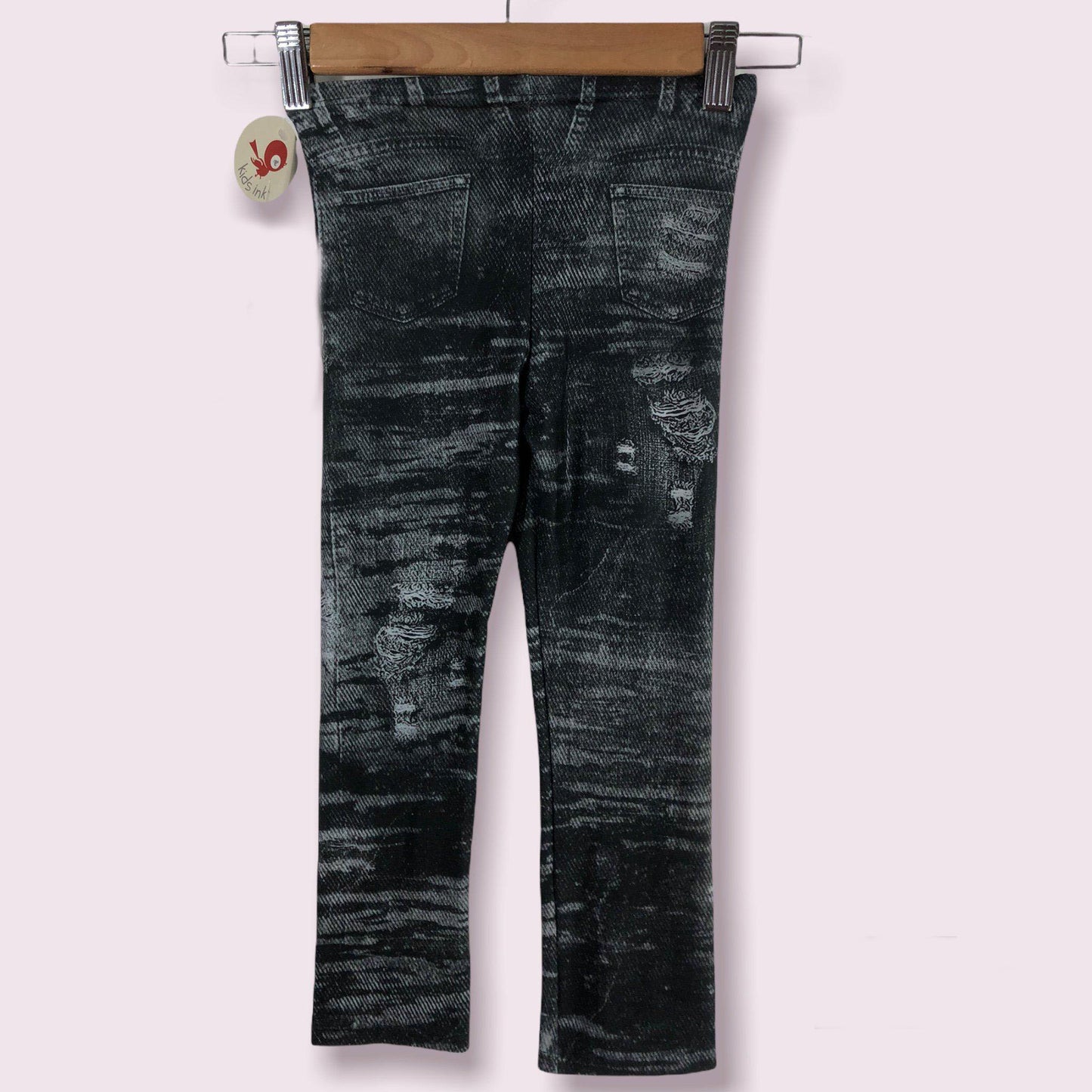 Distressed Stretch Jeans for Kids. Stretchy Leggings-6T-