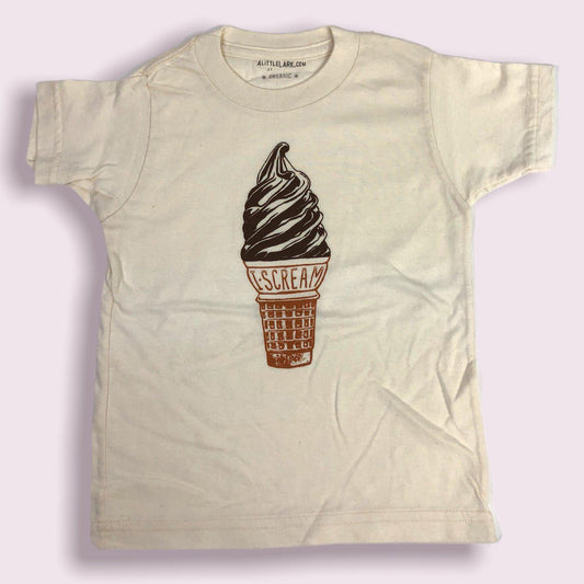 Ice Cream Organic Natural Toddler T-shirt-Baby & Toddler Tops-
