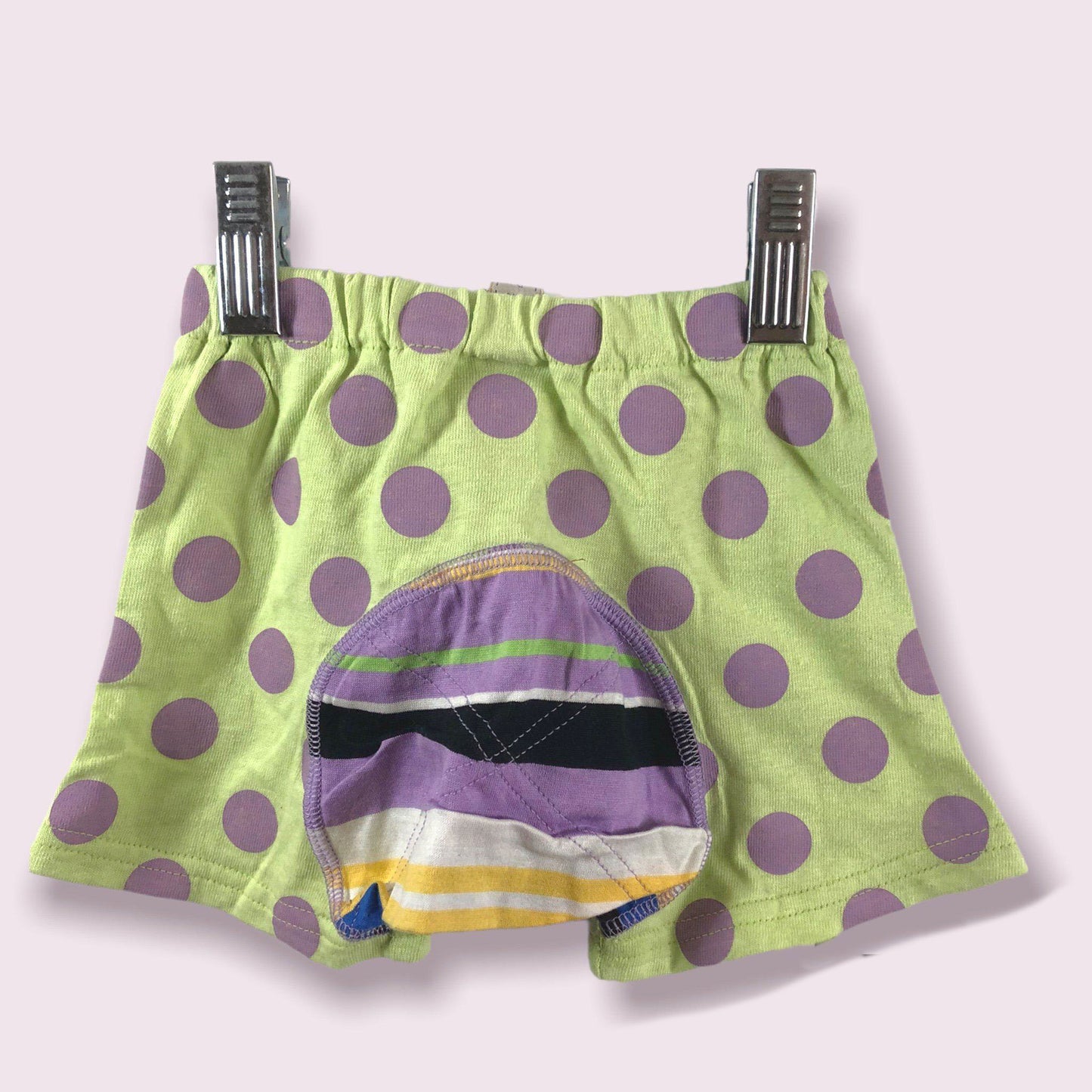 Lime Shorts with Polka Dots by Japanese Monkey Back