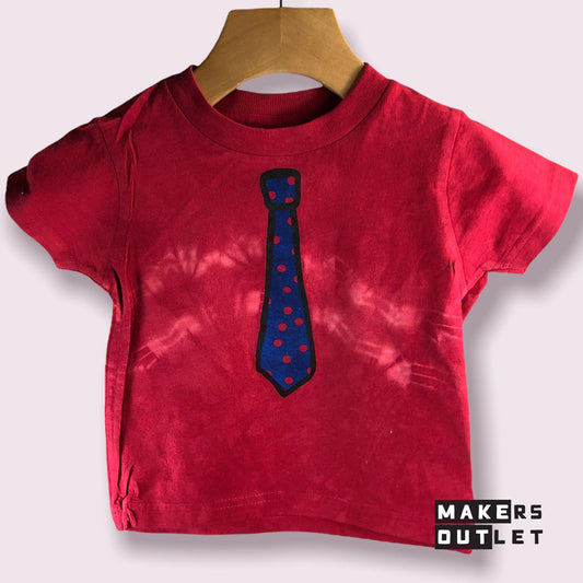 Necktie Hand-dyed Toddler T-Shirt-Baby & Toddler Tops-