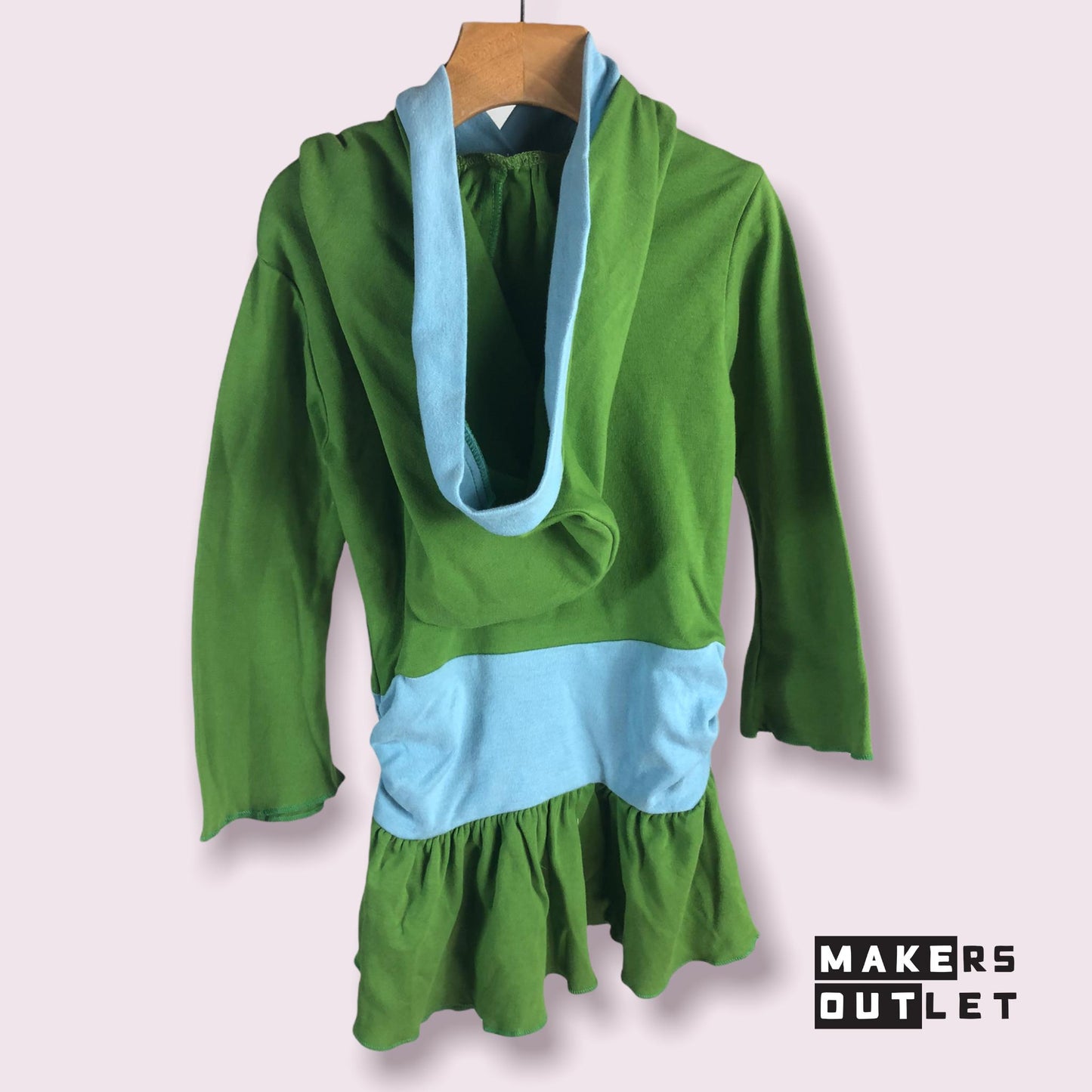 Organic Cotton Drop Waist Hoodie Toddler Dress-Baby & Toddler Dresses-