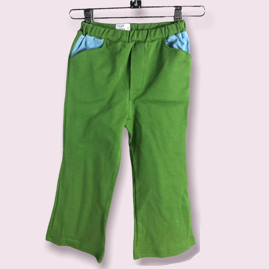 Organic Cotton Toddler Comfy Pants With Pockets-2T-Kelly Green