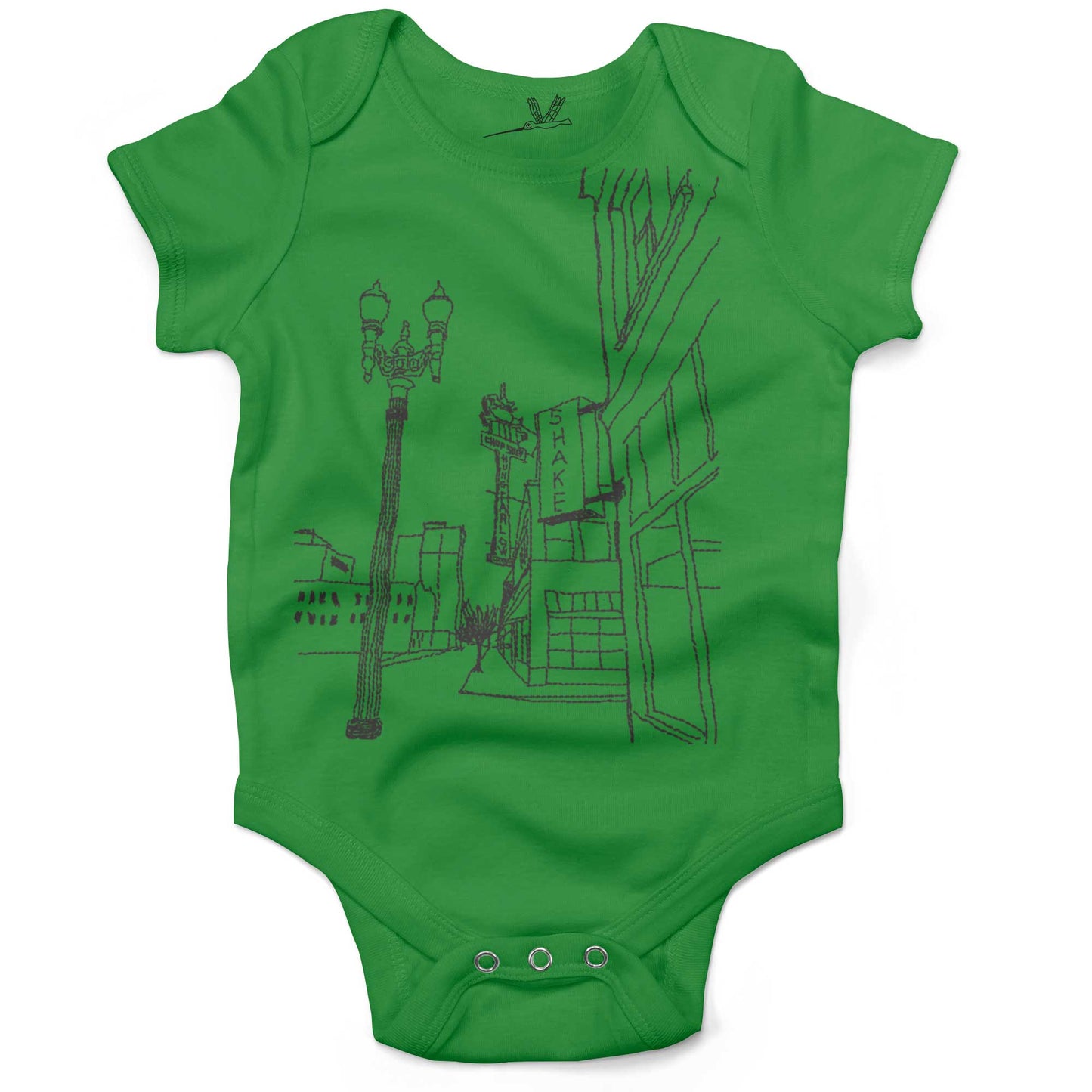 Hung Far Low Restaurant Infant Bodysuit-Grass Green-3-6 months
