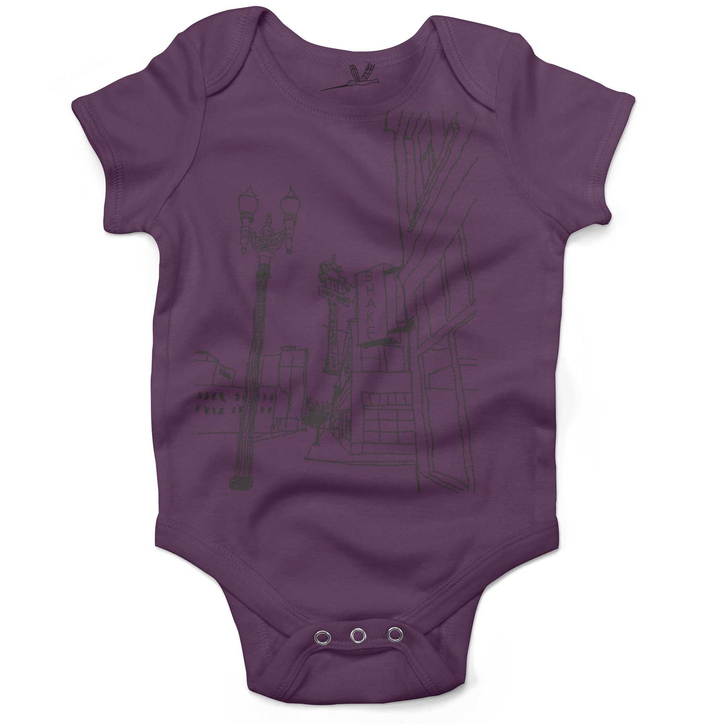Hung Far Low Restaurant Infant Bodysuit-Organic Purple-3-6 months