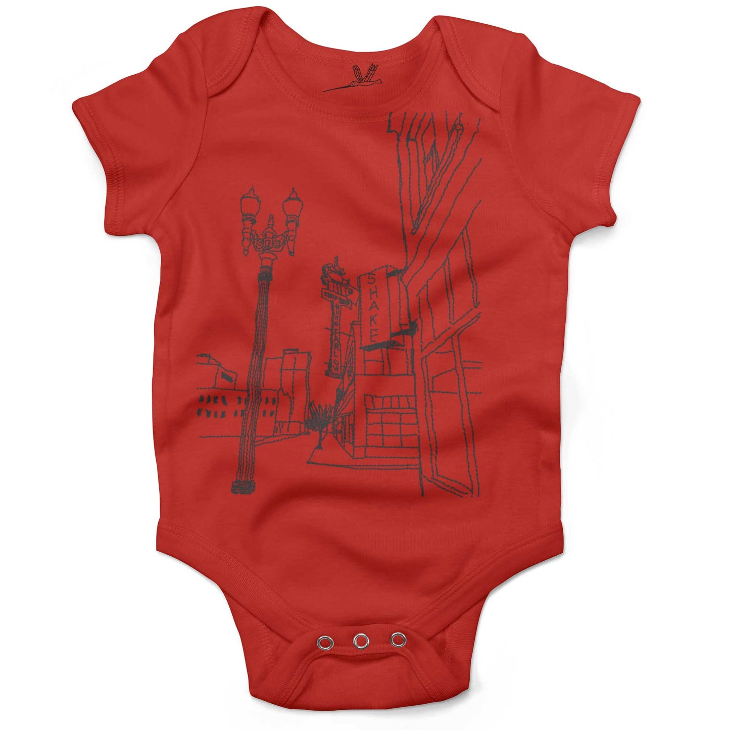 Hung Far Low Restaurant Infant Bodysuit-Organic Red-3-6 months