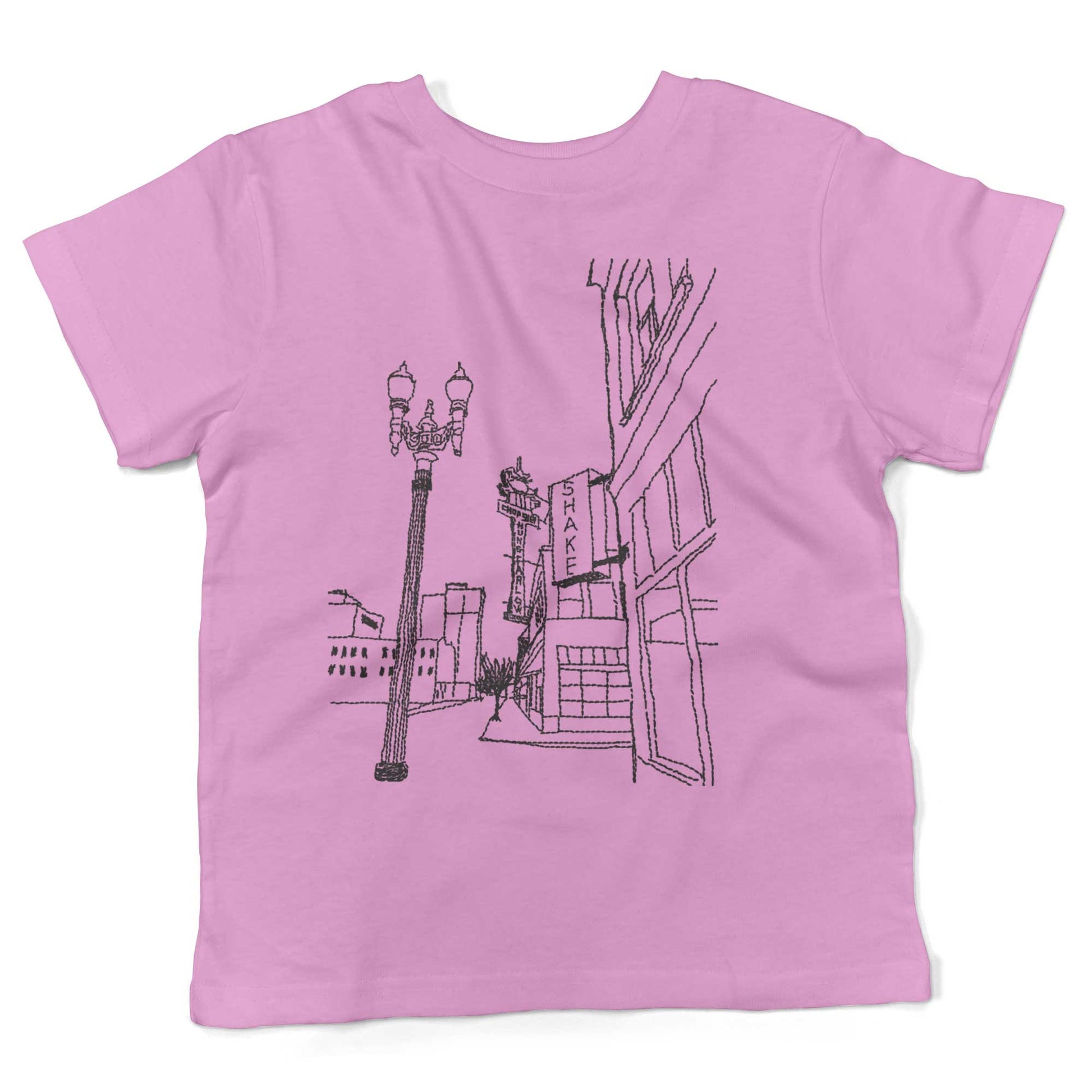 Chinatown Hung Far Low Restaurant Toddler Shirt-Organic Pink-2T