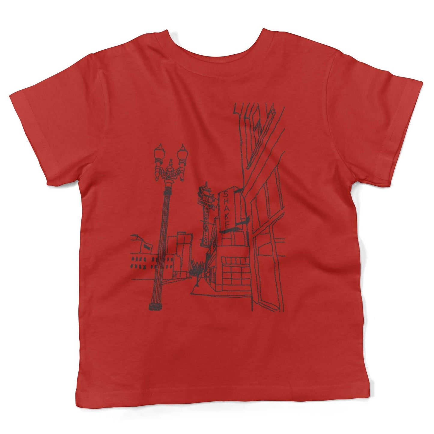 Chinatown Hung Far Low Restaurant Toddler Shirt-Red-2T