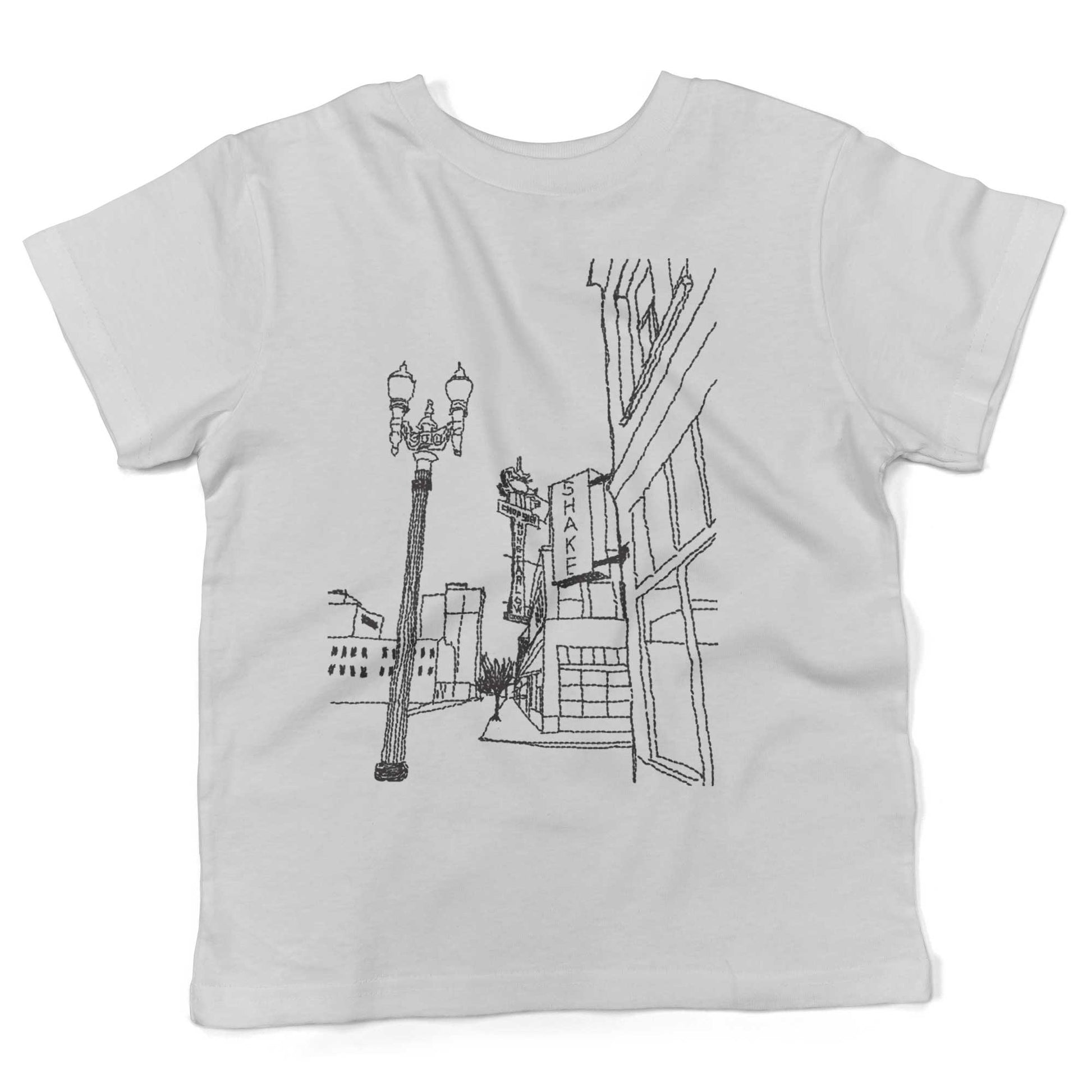 Chinatown Hung Far Low Restaurant Toddler Shirt-White-2T