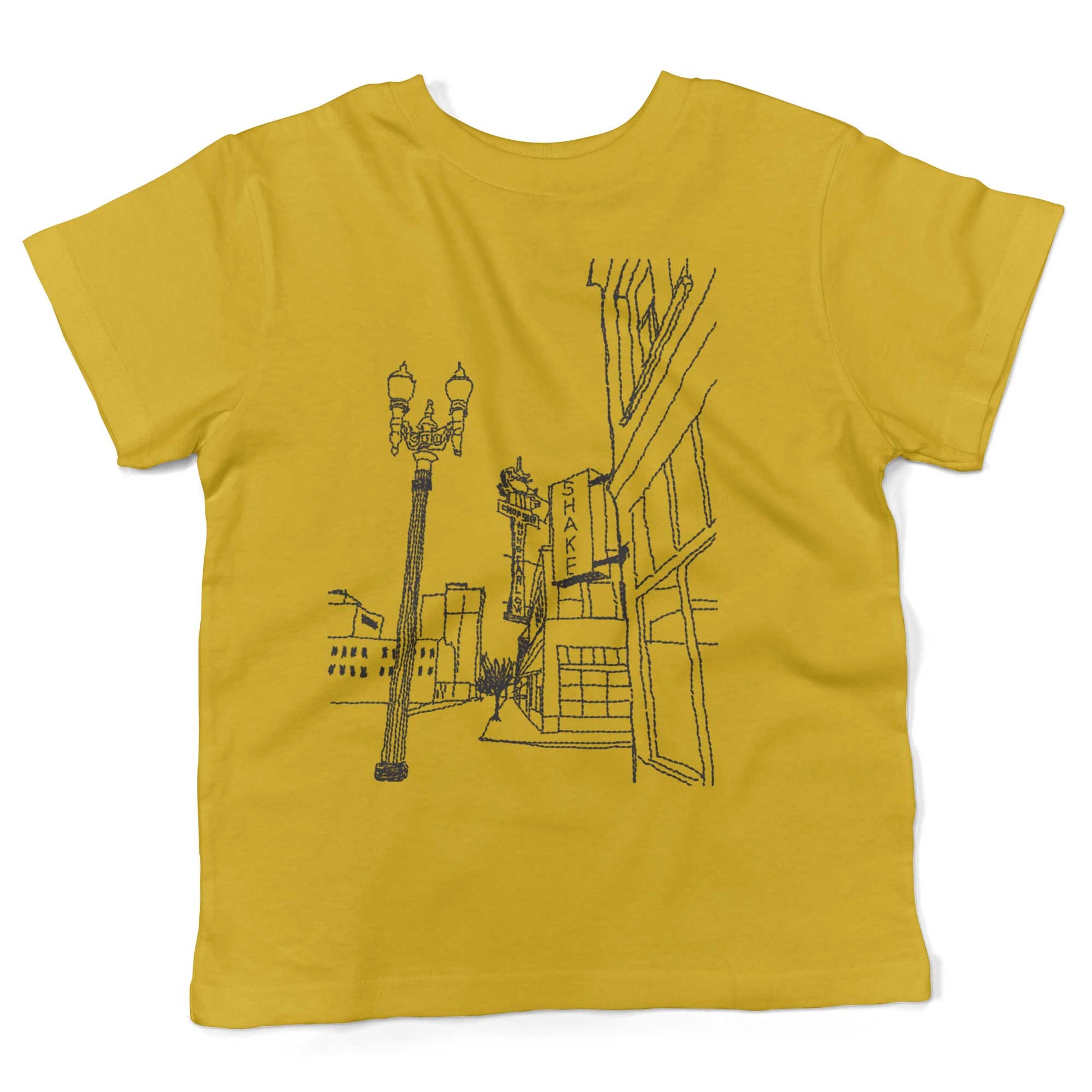 Chinatown Hung Far Low Restaurant Toddler Shirt-Sunshine Yellow-2T