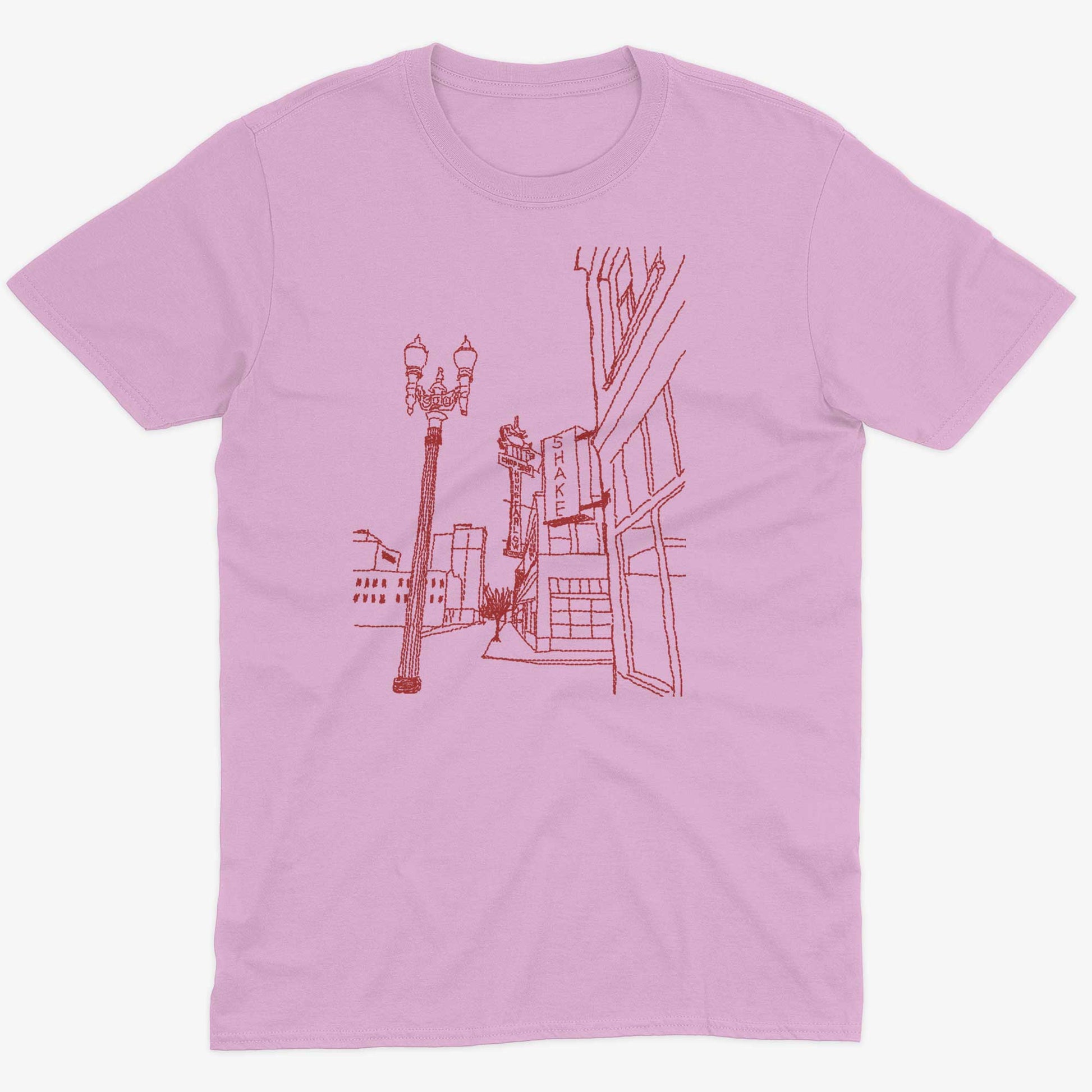 Hung Far Low Restaurant Unisex Or Women's Cotton T-shirt-Pink-Unisex