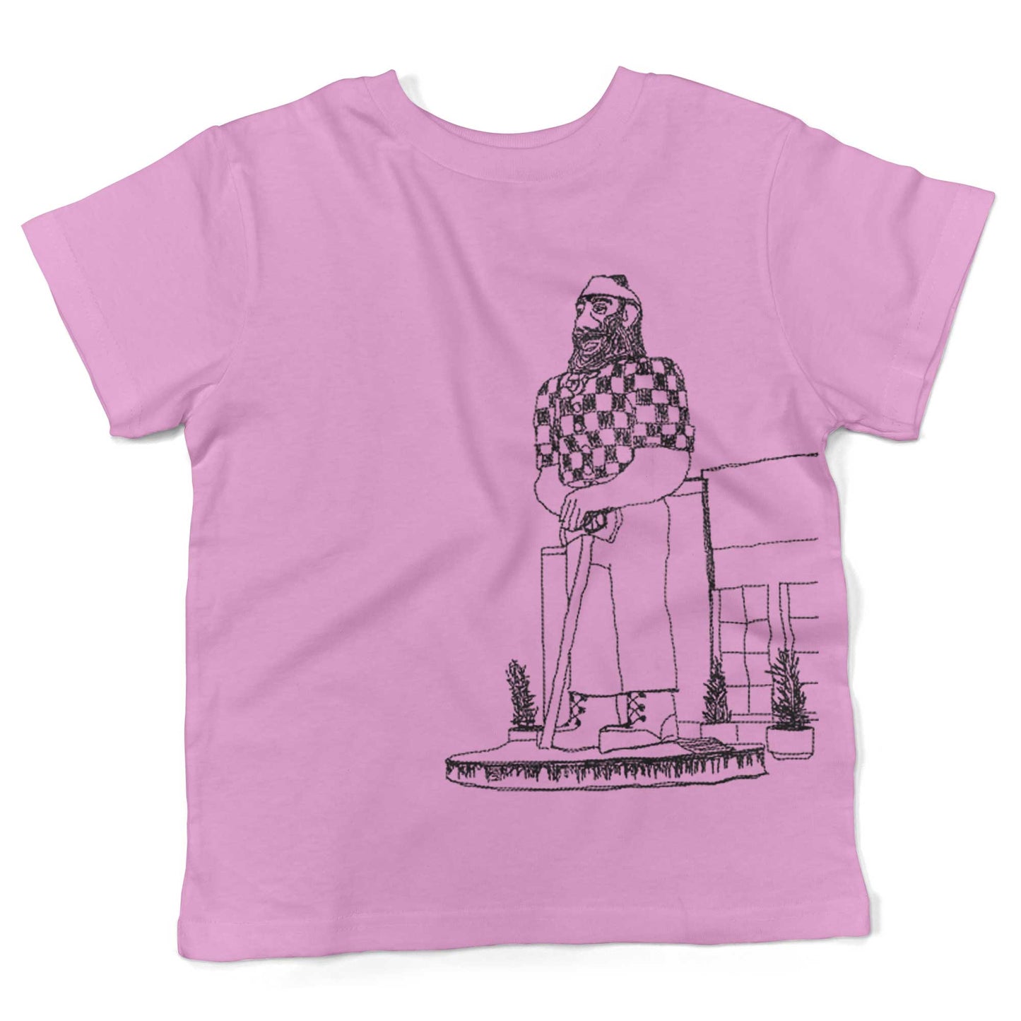 Paul Bunyan Toddler Shirt-Organic Pink-2T