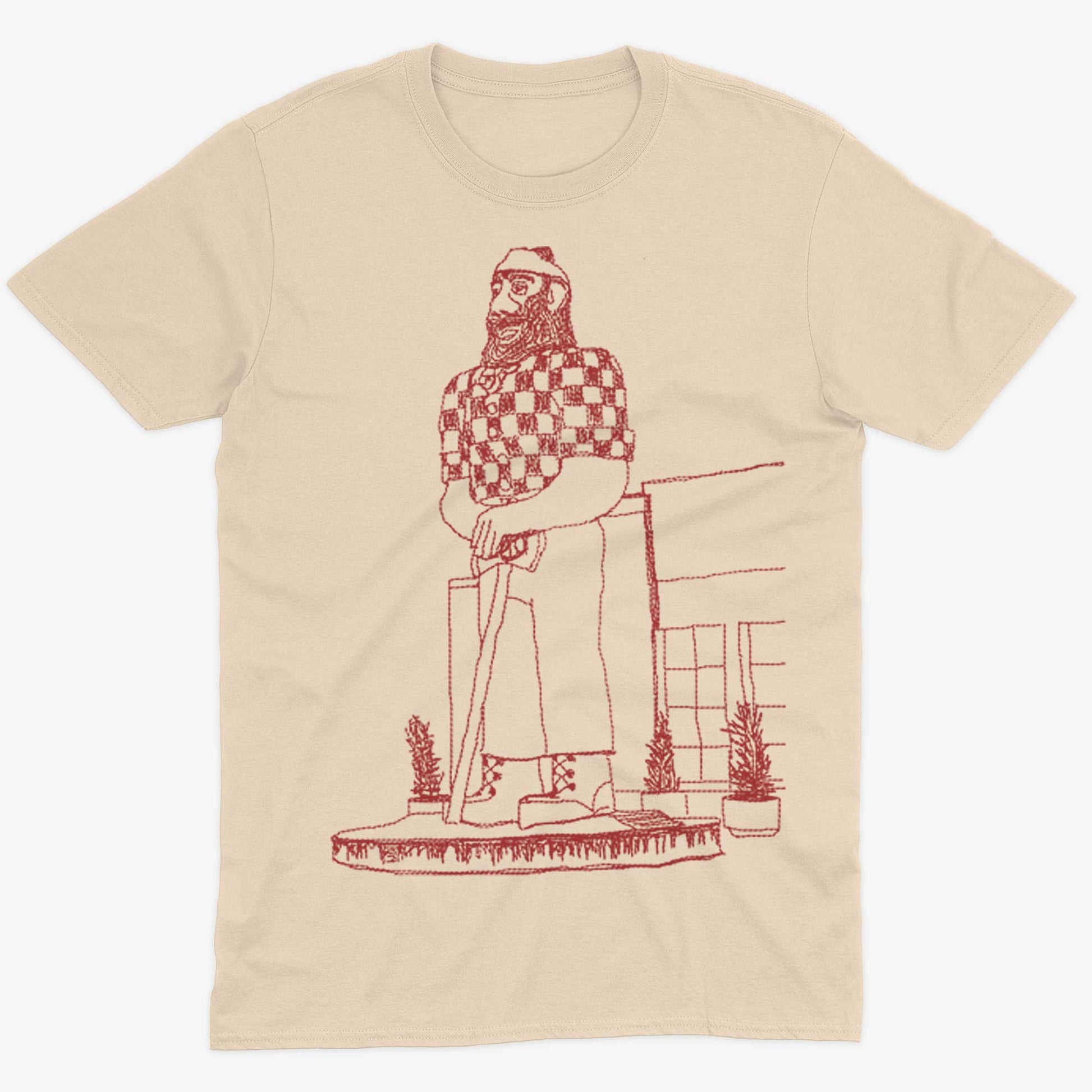 Paul Bunyan Unisex Or Women's Cotton T-shirt-Organic Natural-Unisex