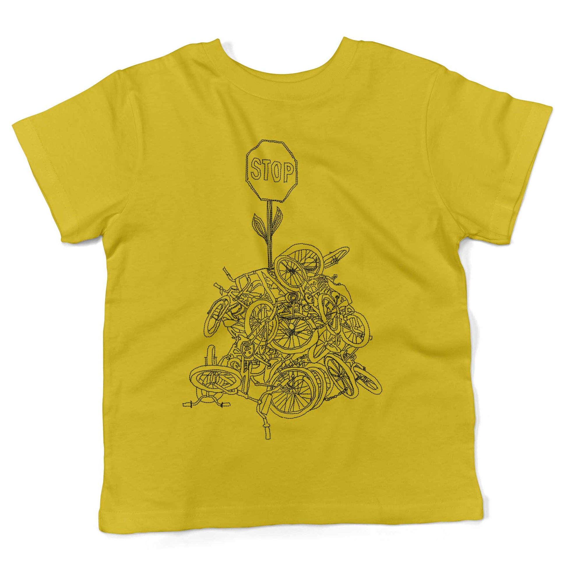 Zoobomber Bike Pyle Toddler Shirt-Sunshine Yellow-2T