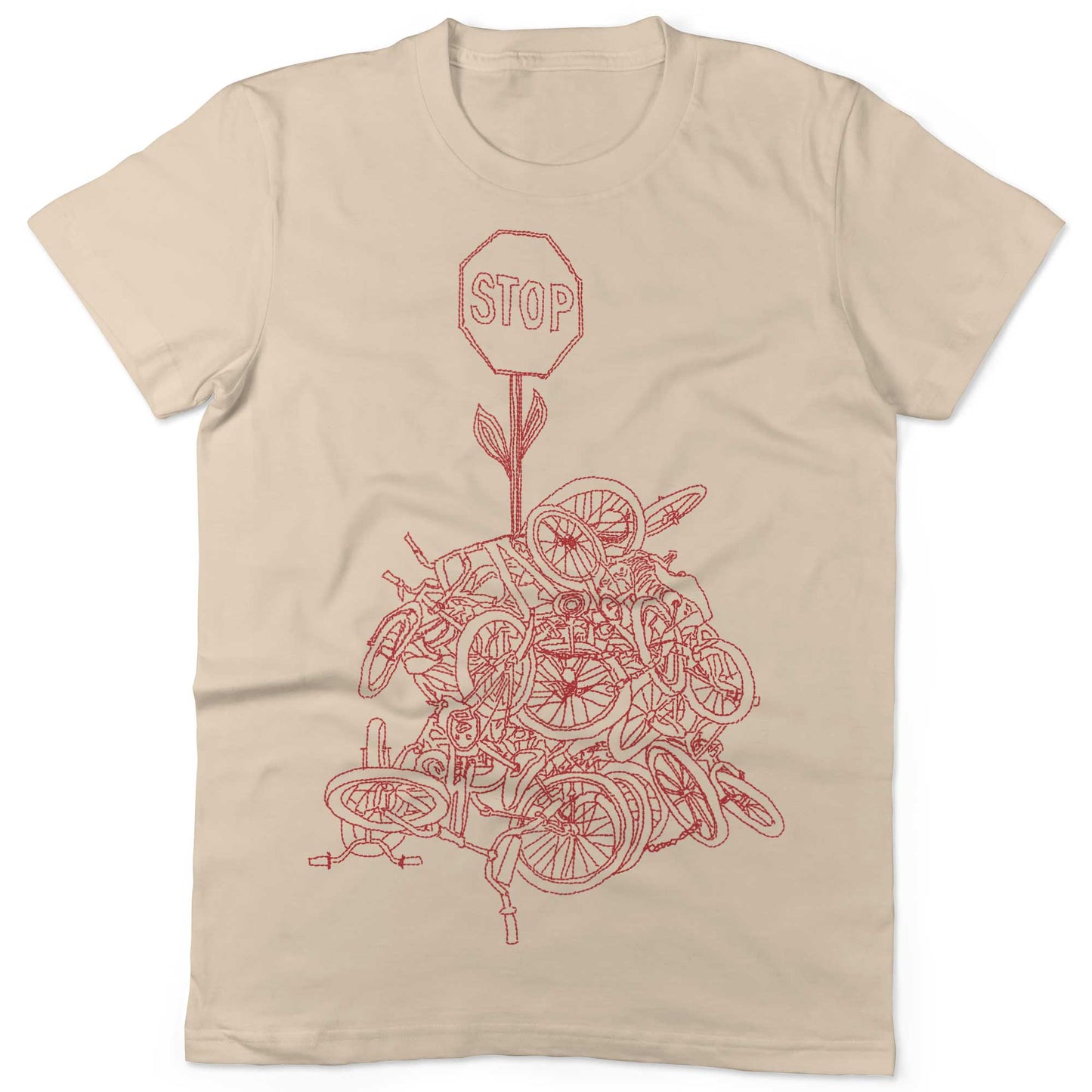 Zoo bomb Bike Pyle Unisex Or Women's Cotton T-shirt-Organic Natural-Woman