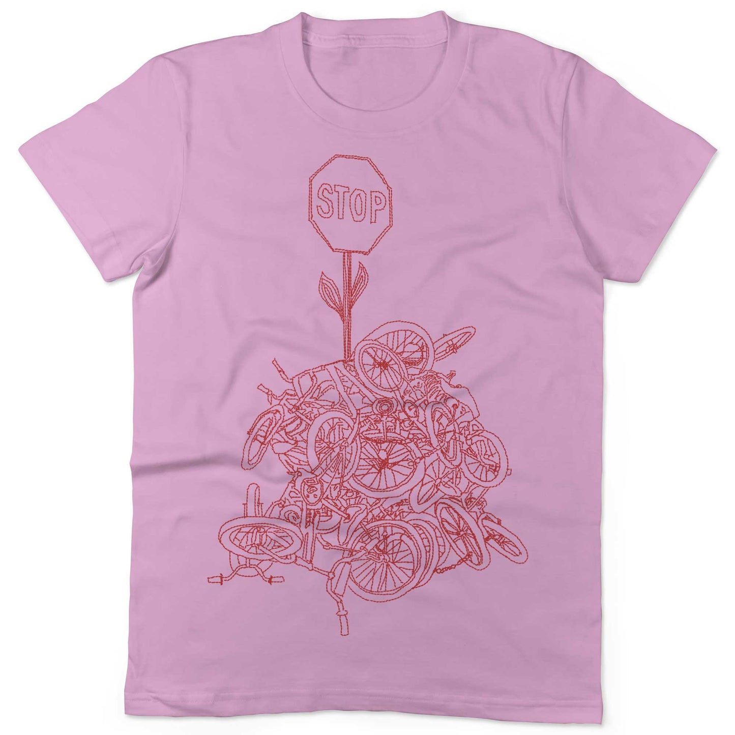 Zoo bomb Bike Pyle Unisex Or Women's Cotton T-shirt-Pink-Woman