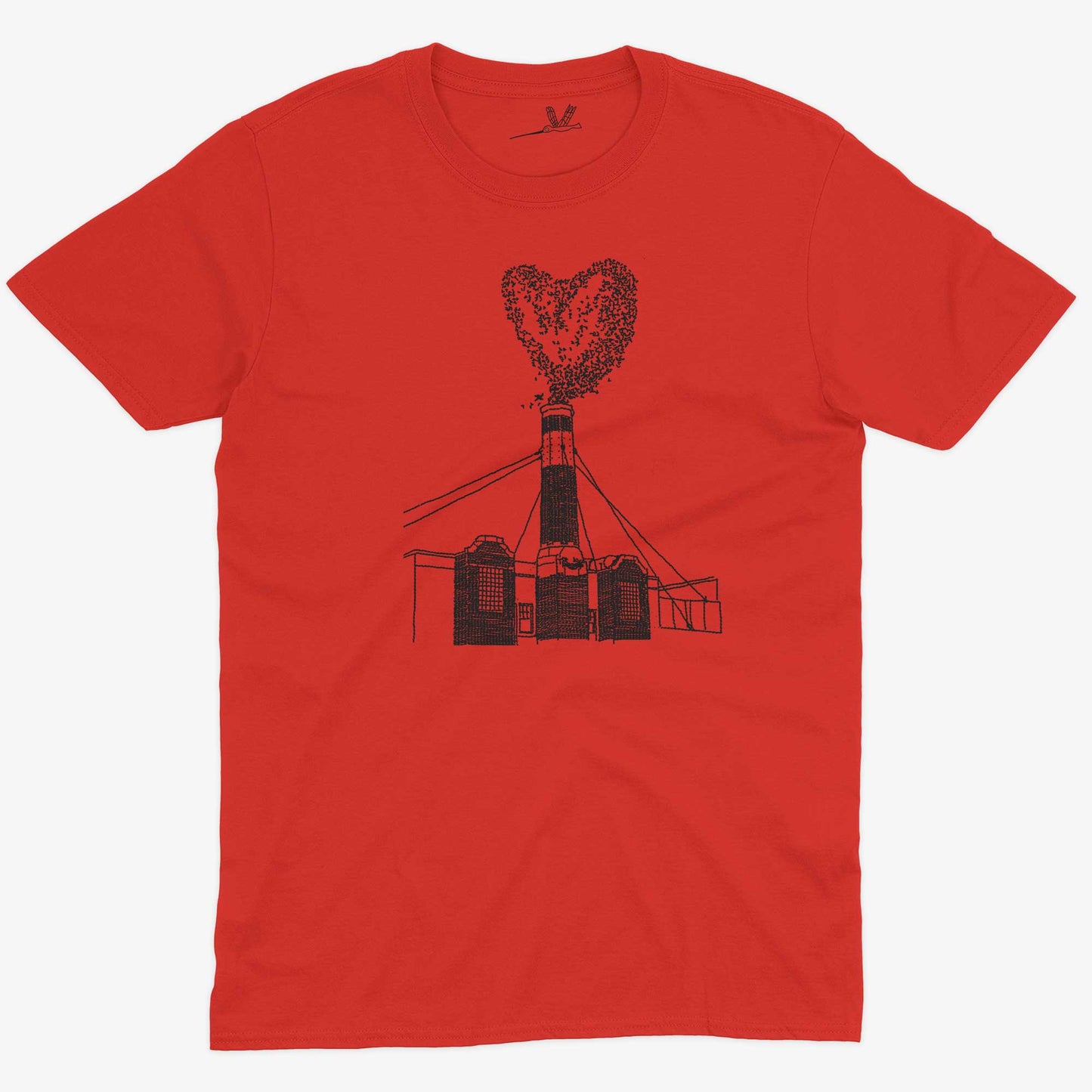 Chapman Swifts Unisex Or Women's Cotton T-shirt-Red-Unisex