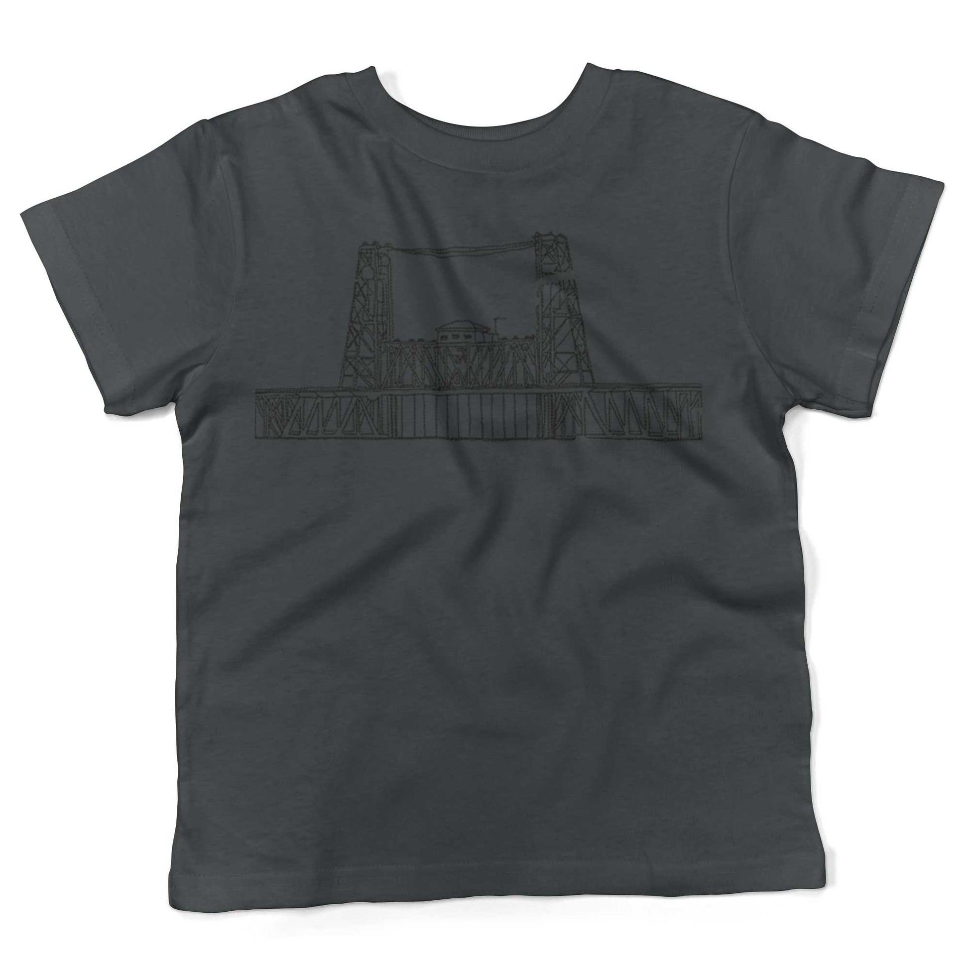 Steel Bridge Toddler Shirt-Asphalt-2T