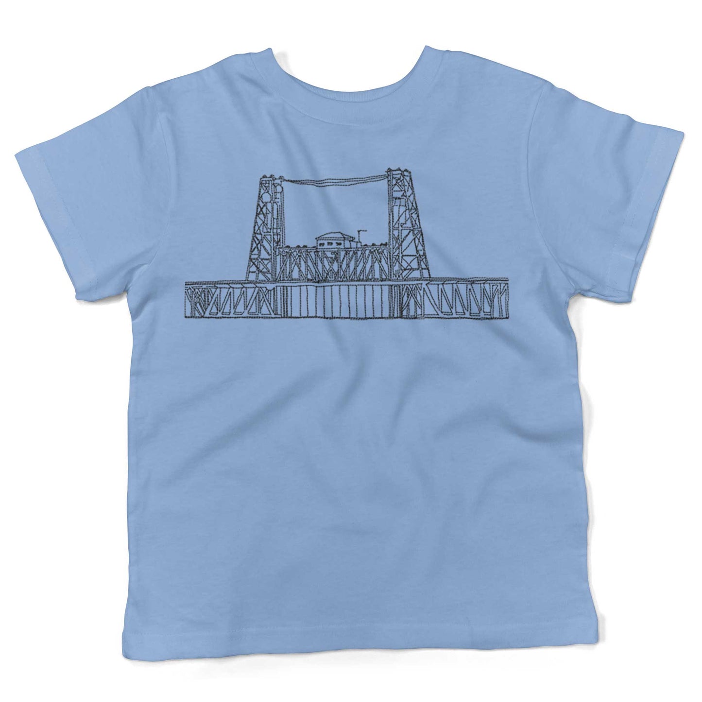 Steel Bridge Toddler Shirt-Organic Baby Blue-2T
