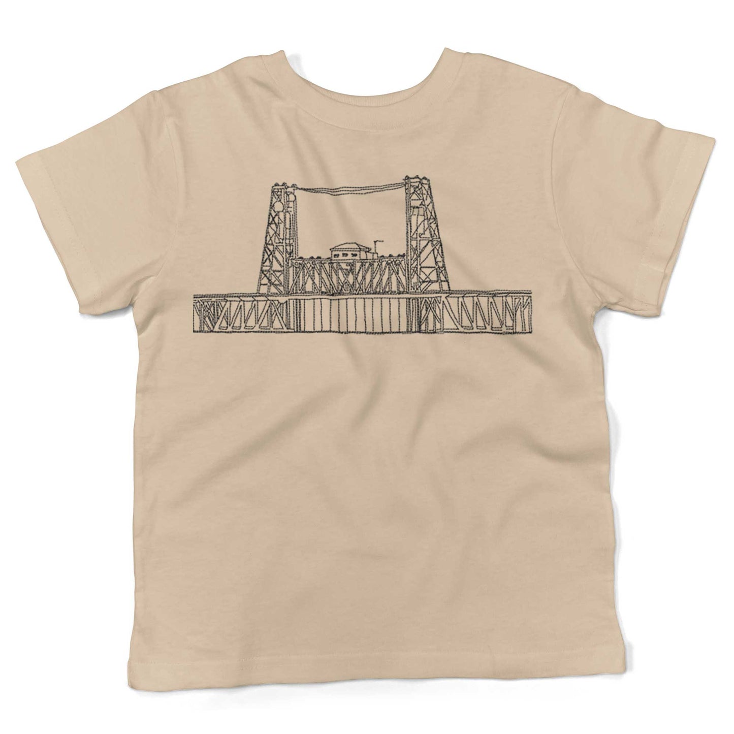 Steel Bridge Toddler Shirt-Organic Natural-2T
