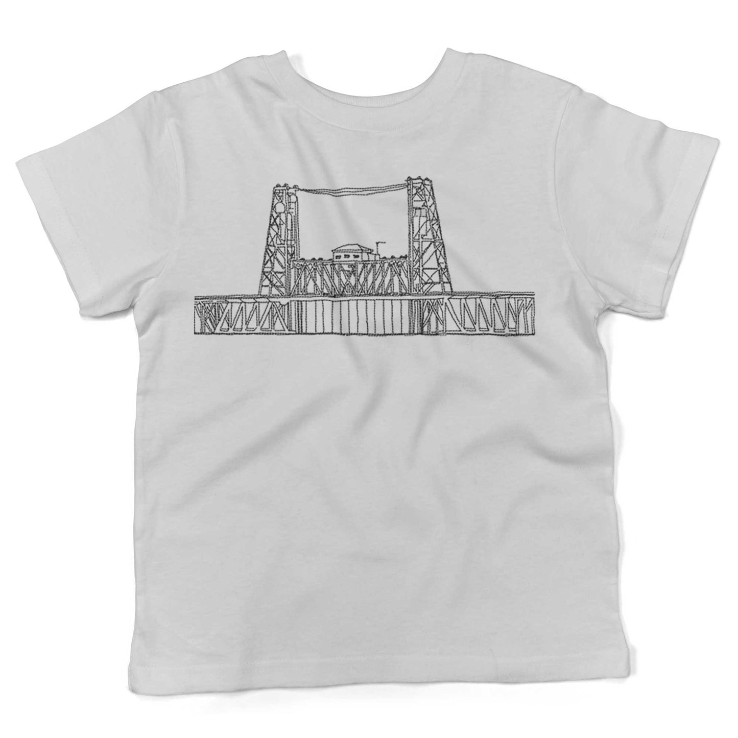 Steel Bridge Toddler Shirt-White-2T