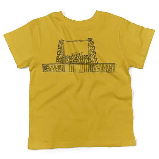 Steel Bridge Toddler Shirt-Sunshine Yellow-2T