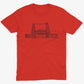 Steel Bridge Unisex Or Women's Cotton T-shirt-Red-Unisex