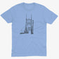 St Johns Bridge Unisex Or Women's Cotton T-shirt-Baby Blue-Unisex
