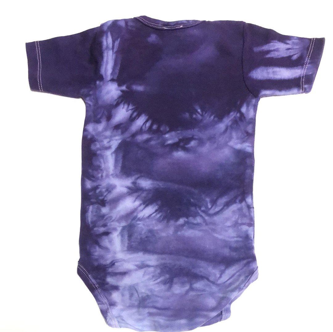 Skull Hand-Dyed Purple Baby Bodysuit-Baby One-Pieces-12-18 months-