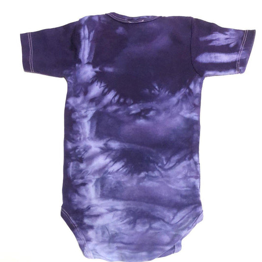 Skull Hand-Dyed Purple Baby Bodysuit-Baby One-Pieces-12-18 months-