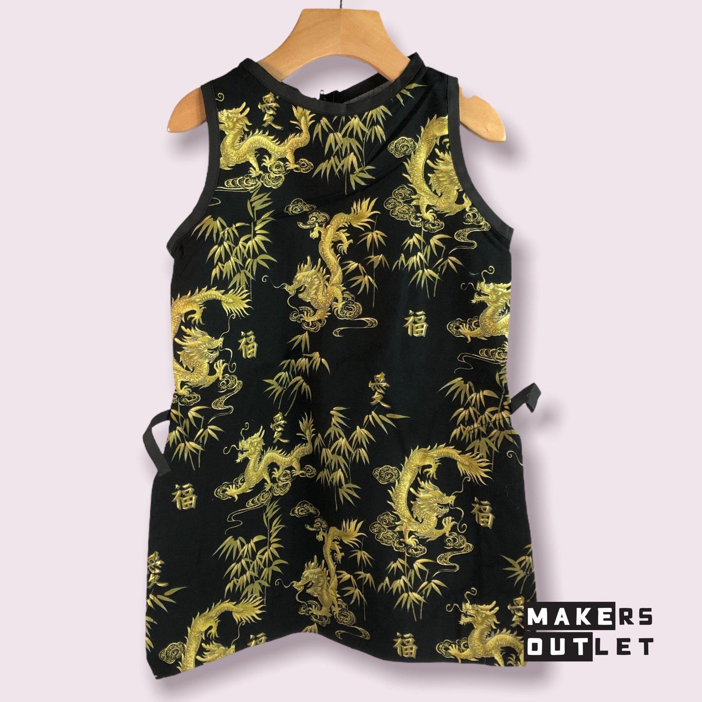 Dragon Toddler Shift Dress With Side Pleats