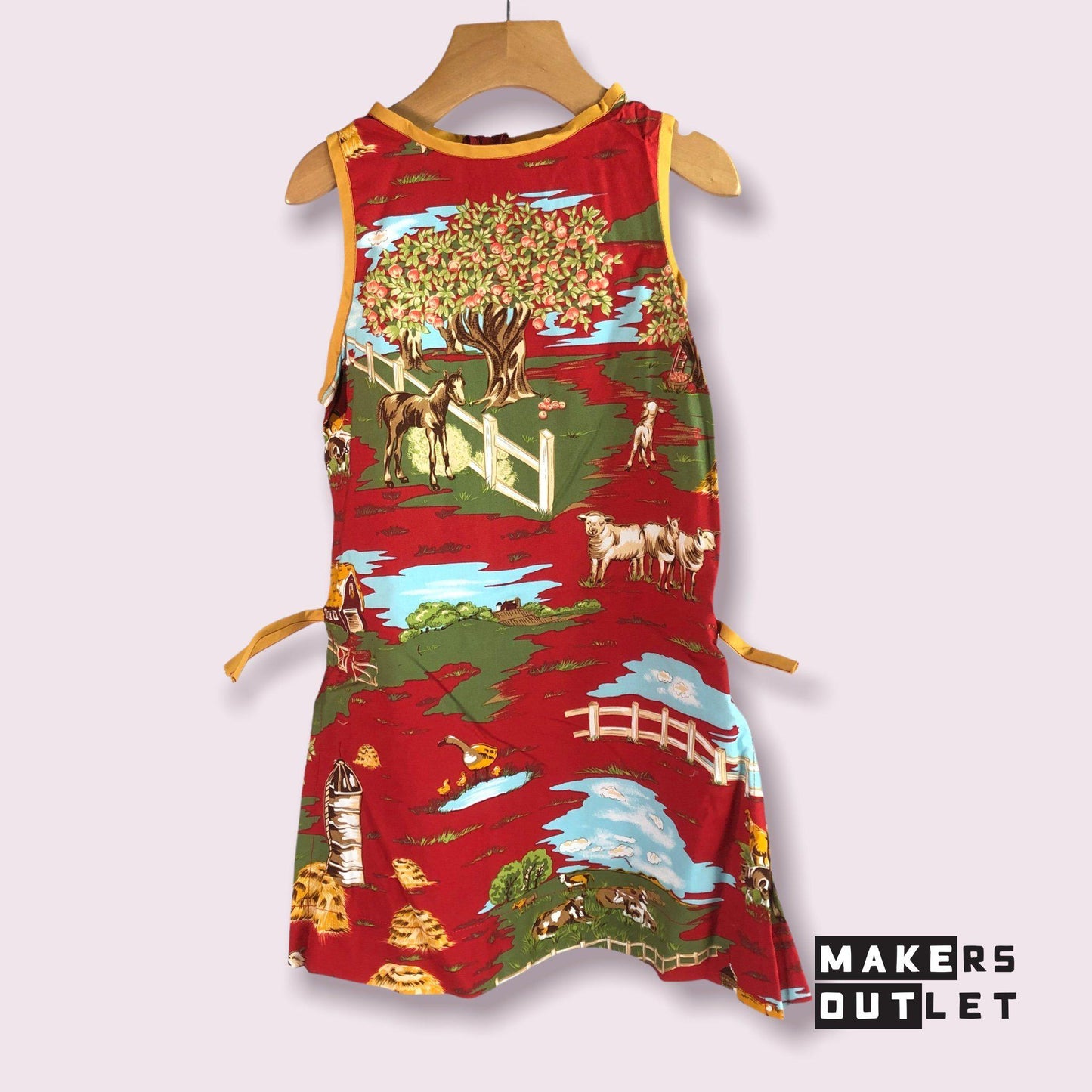 Farm Toddler Shift Dress With Side Pleats