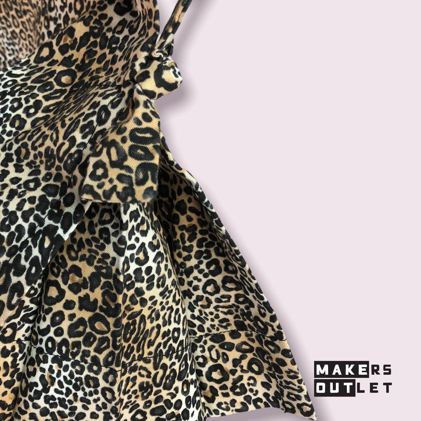 Leopard Toddler Shift Dress Close Up Of Side Pleat