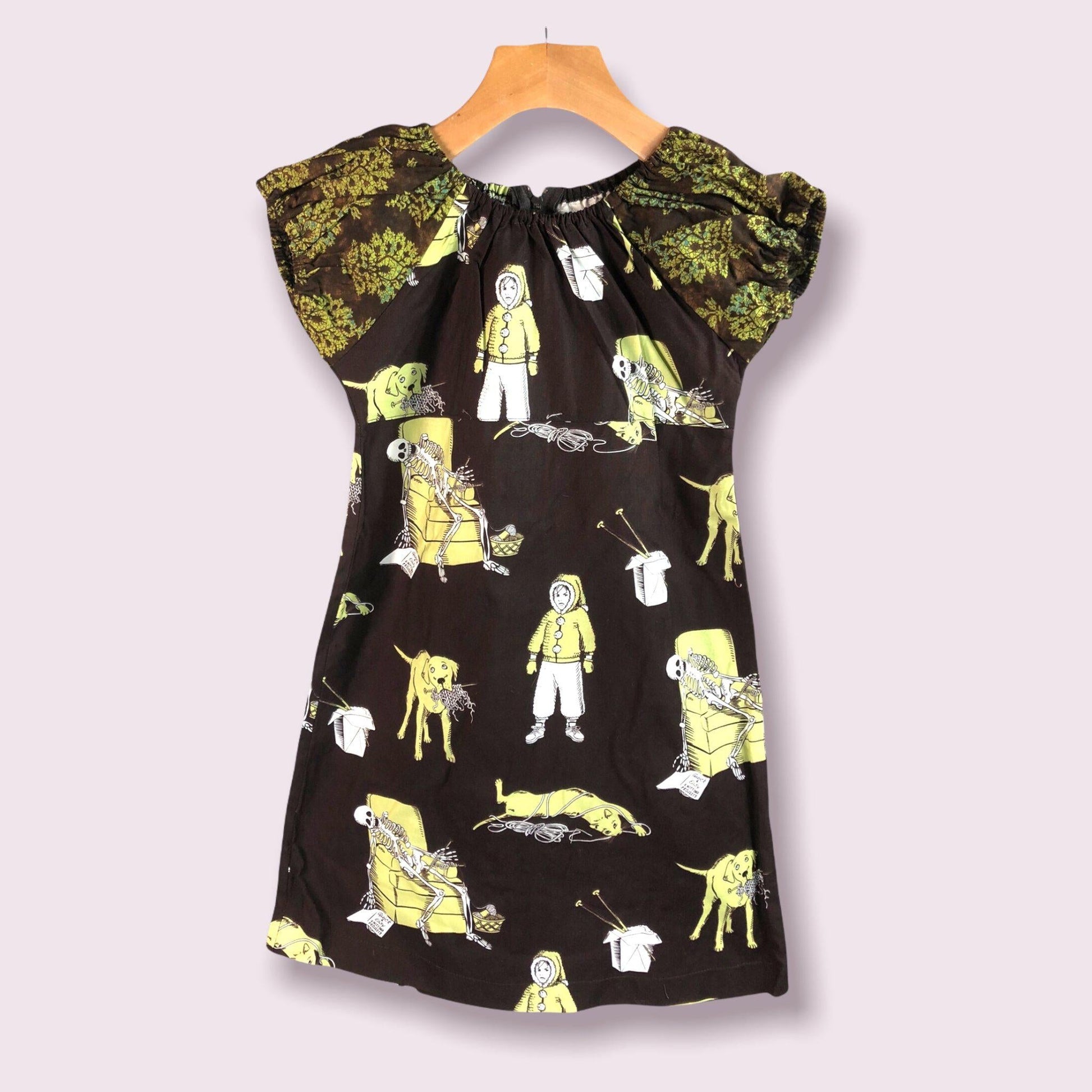 Scary Toddler Girls Cotton Peasant Dresses With Cap Sleeves – Baby Wit Scary Toddler Girls Cotton Peasant Dresses With Cap Sleeves – Baby Wit