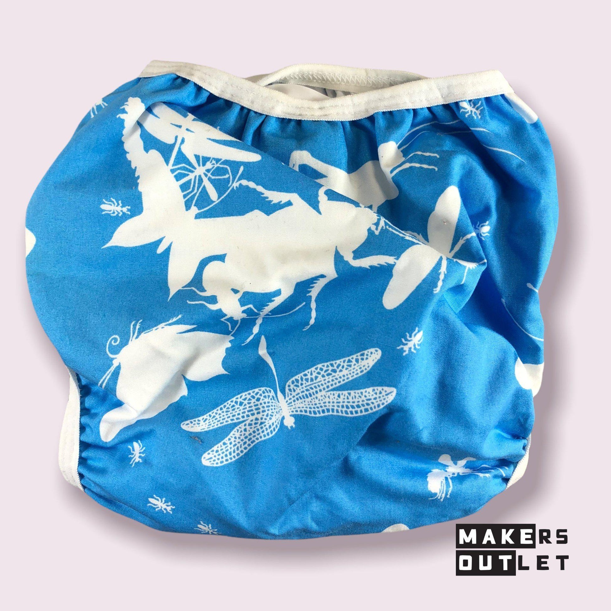 Insects Water Resistant Diaper Cover Back